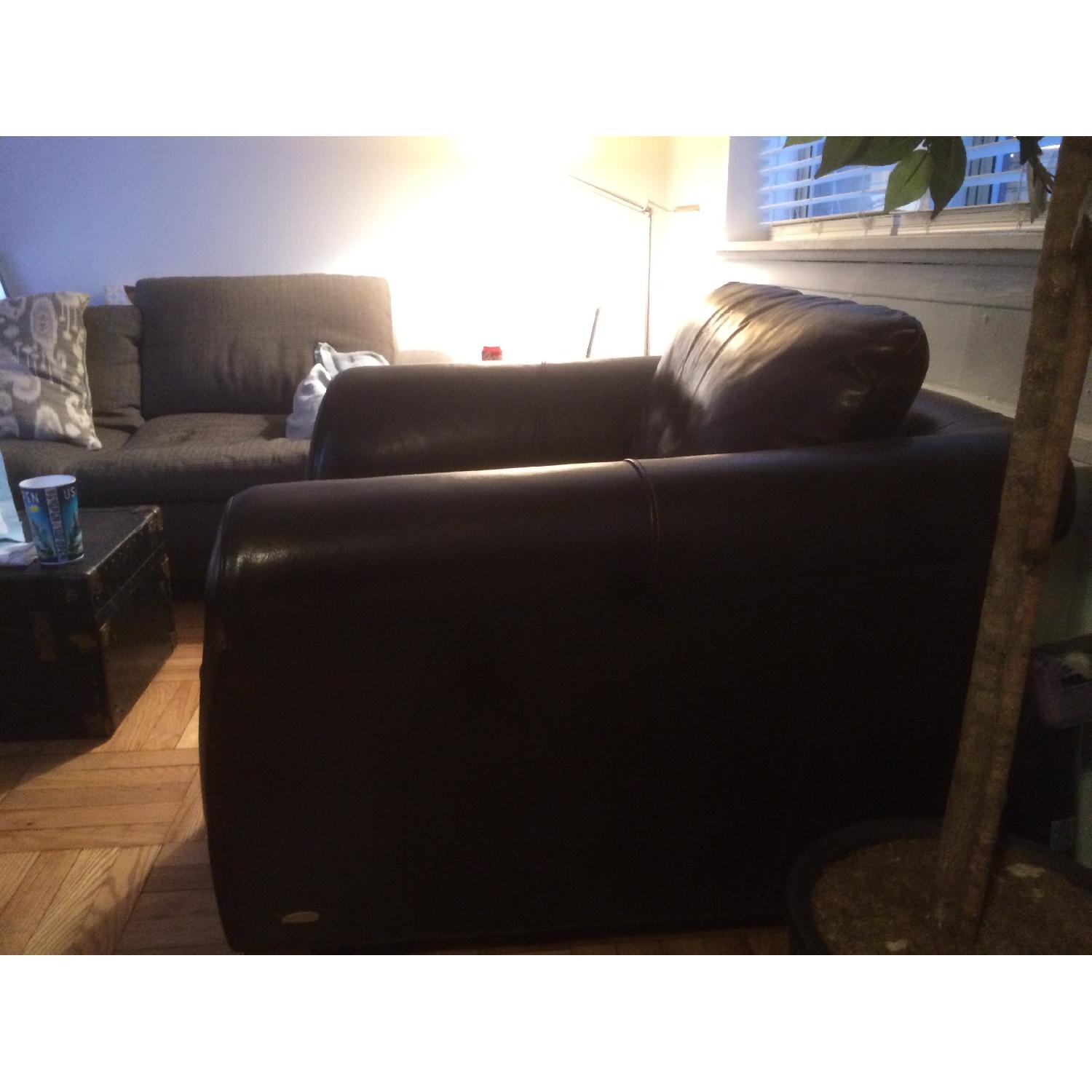 Macy's Natuzzi Italsofa Leather Armchair - image-2