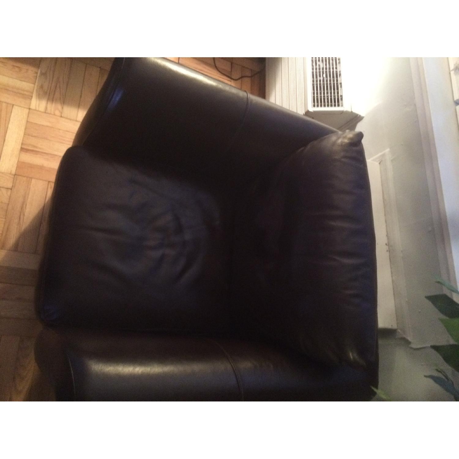 Macy's Natuzzi Italsofa Leather Armchair - image-4