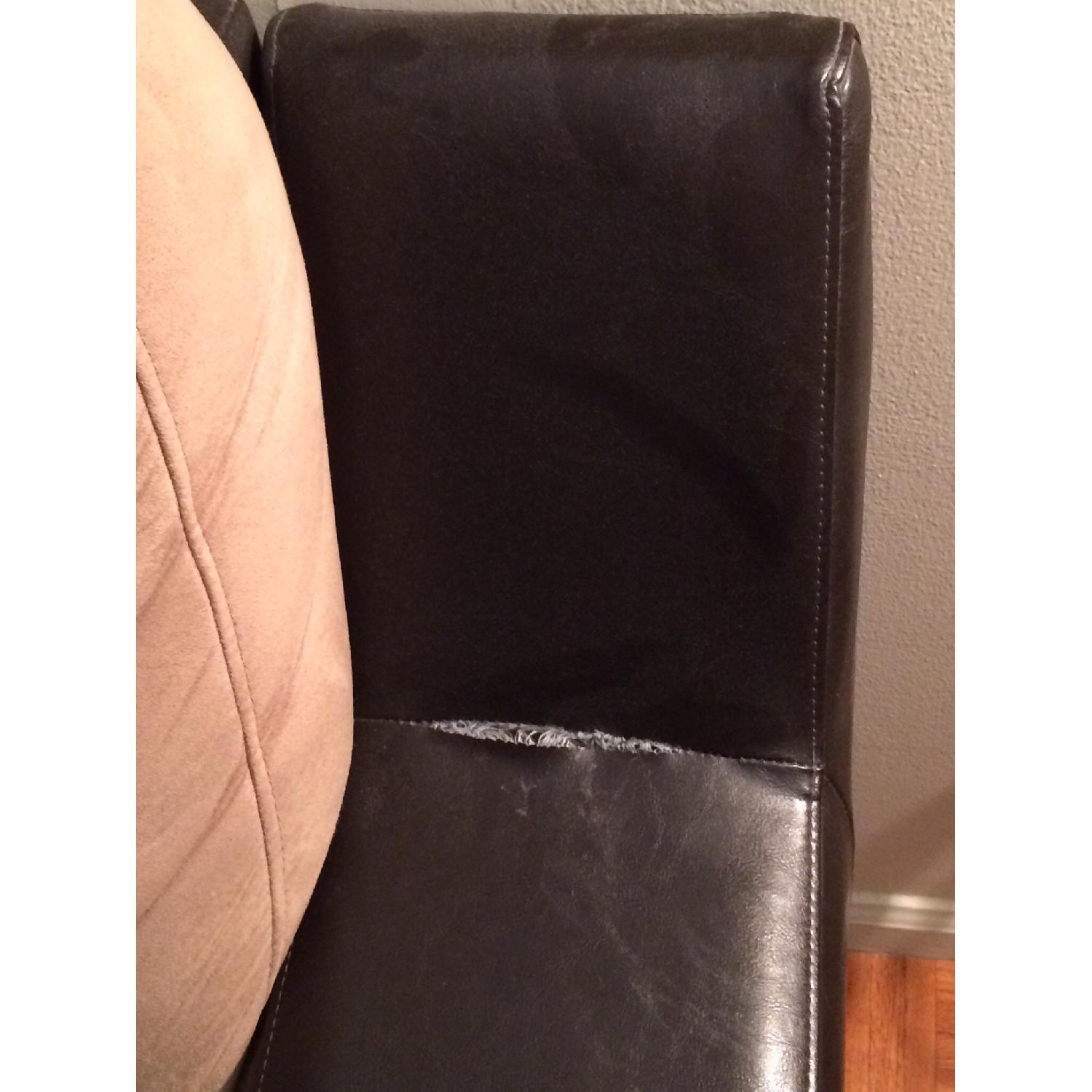 Jennifer Convertibles Beige Microfiber Sectional with Leather Sides - image-5