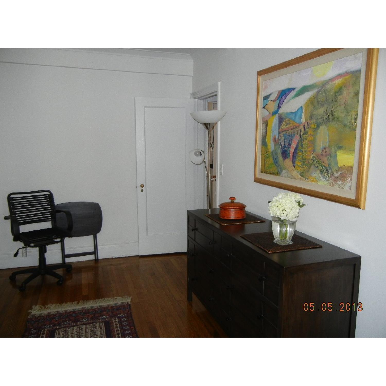 Crate & Barrel Bamboo Dresser + 2 Nightstands - image-1