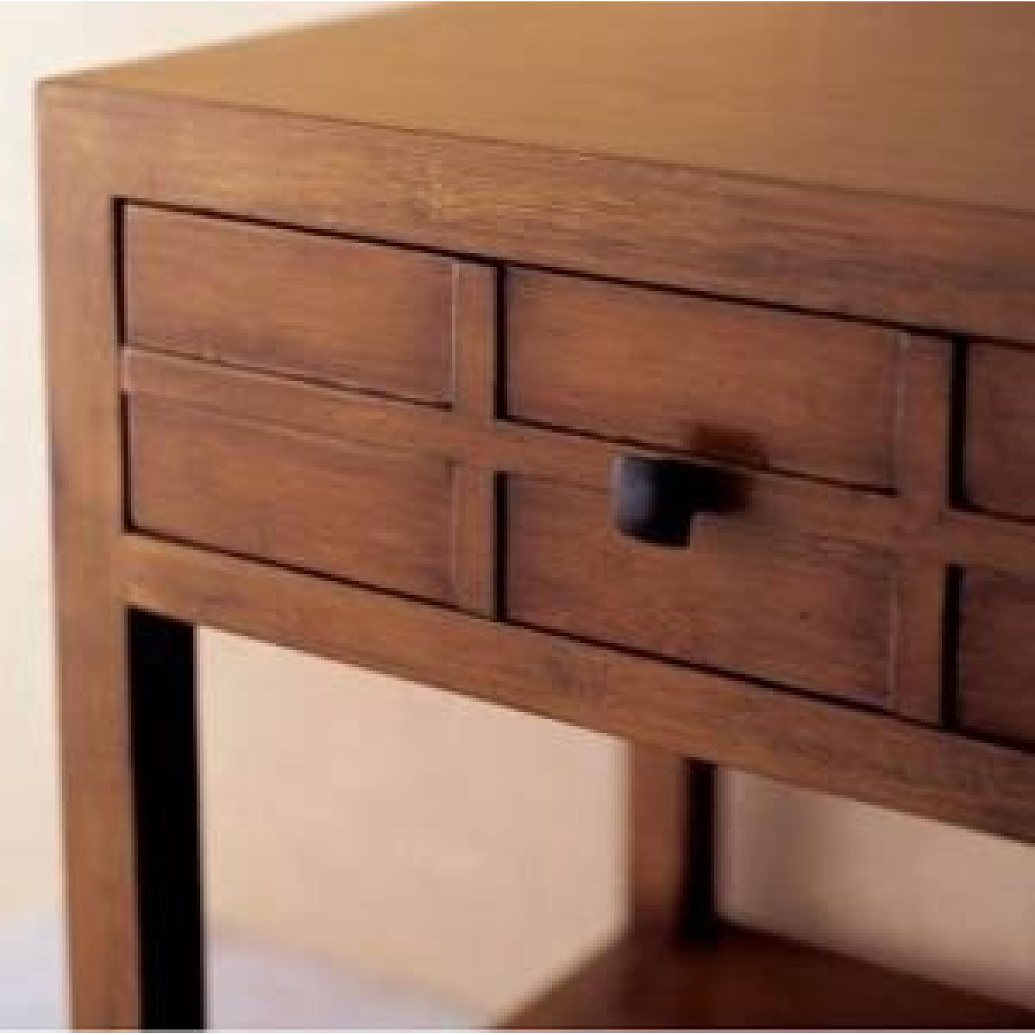 Crate & Barrel Bamboo Dresser + 2 Nightstands - image-4