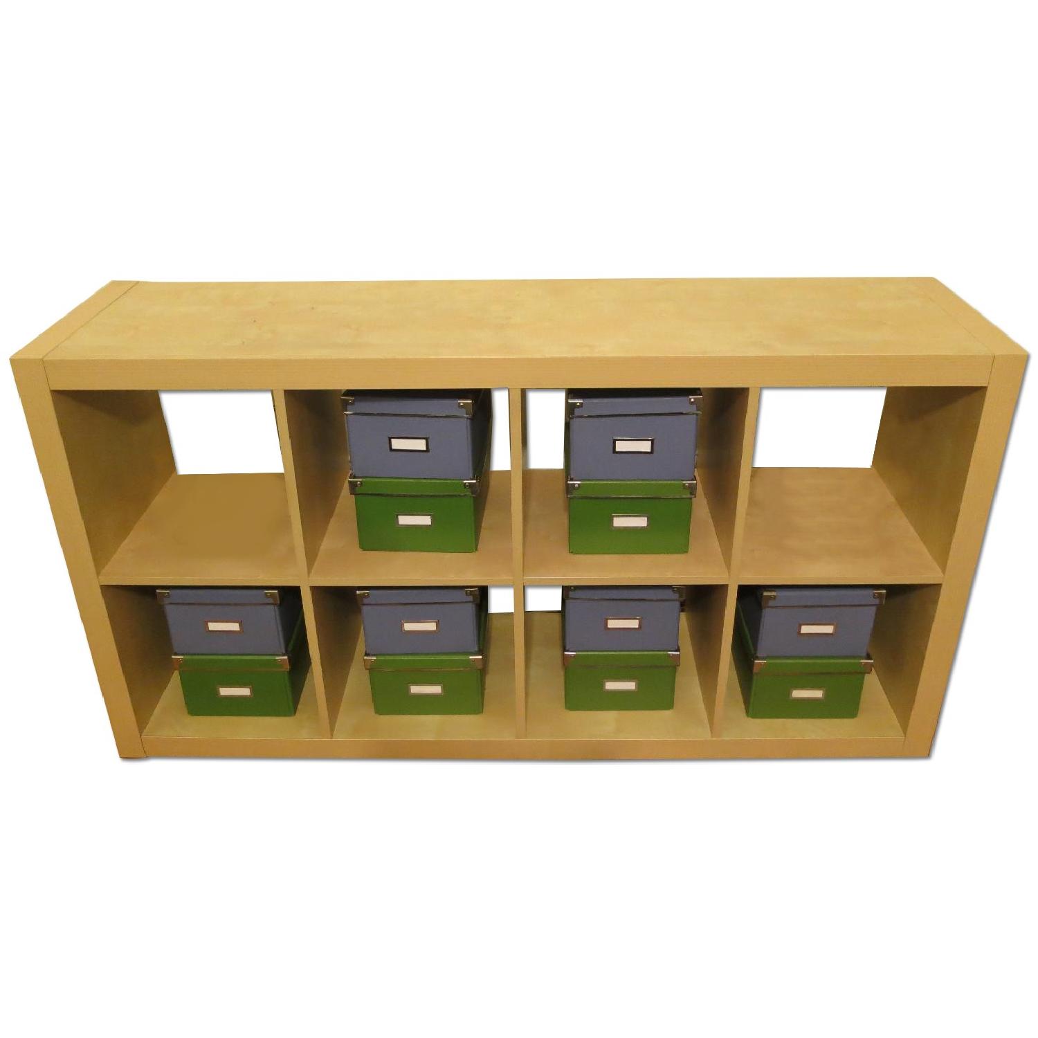 Ikea Birch Veneer Bookcase AptDeco