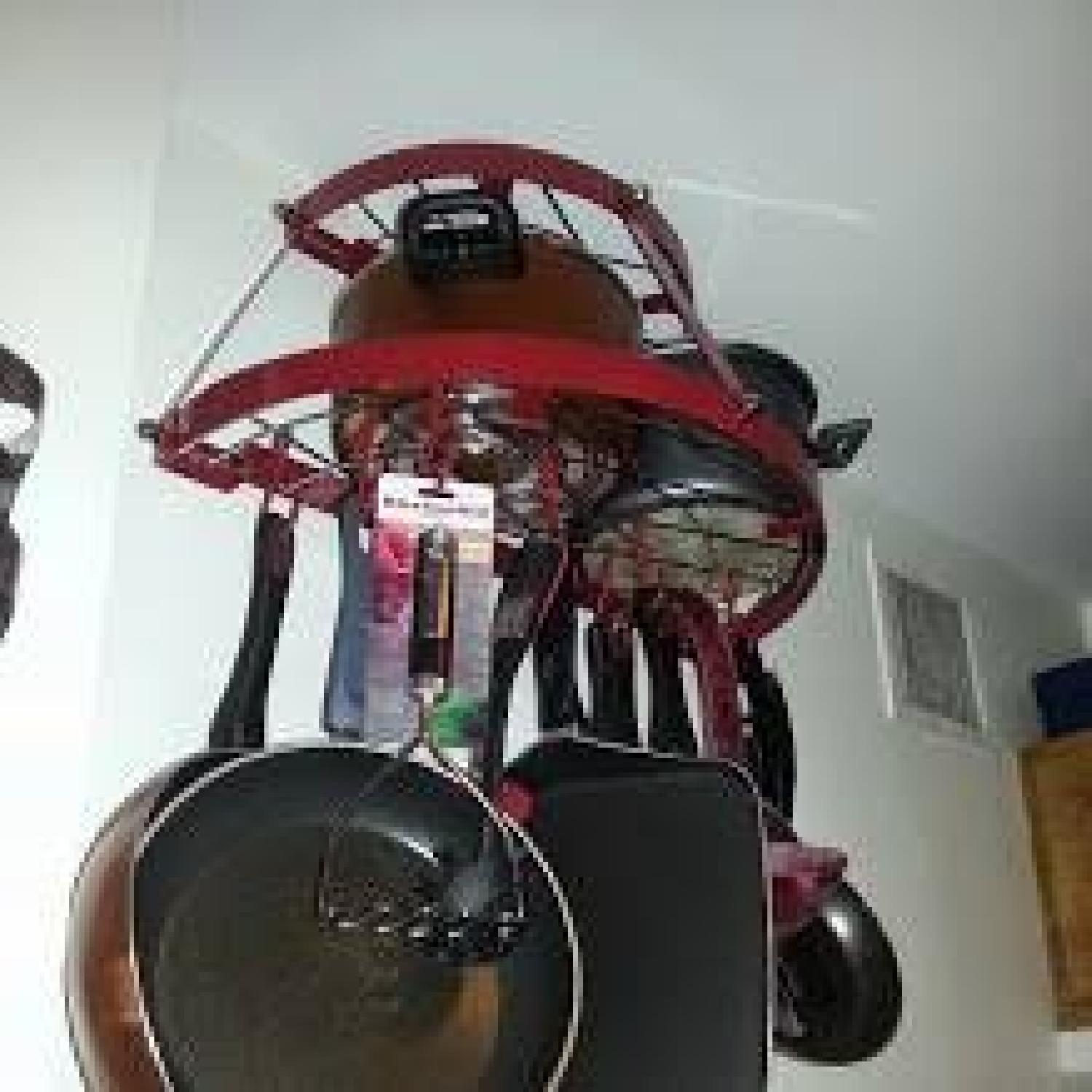 Range Kleen Enameled Steel Wall Mountable Red Pot Rack - image-1