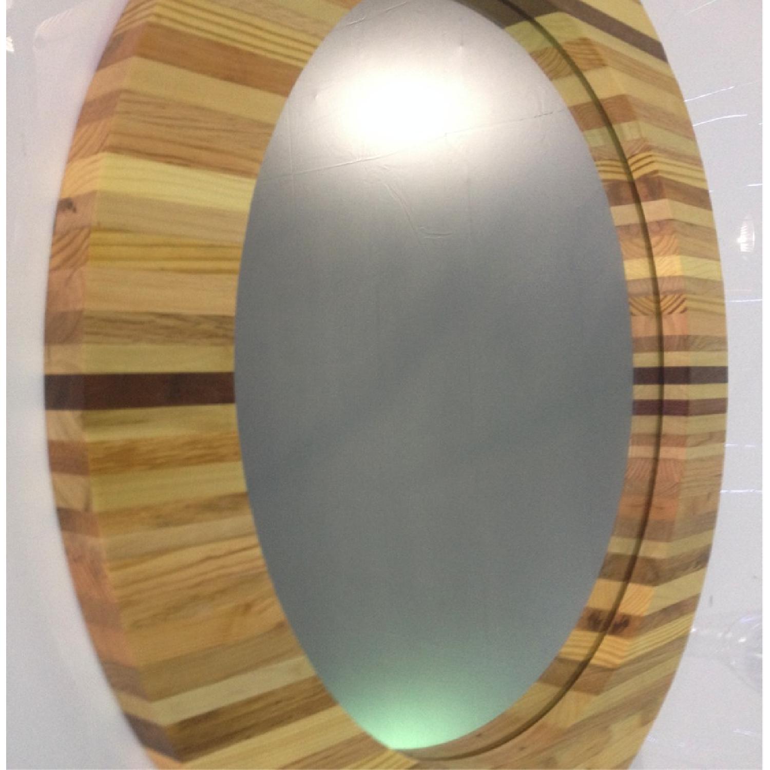 Streetwood Inc Reclaimed Pallet Wood Round Mirror - image-2