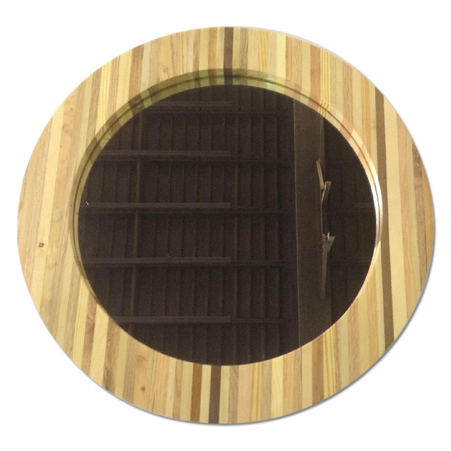 Streetwood Inc Reclaimed Pallet Wood Round Mirror - image-0