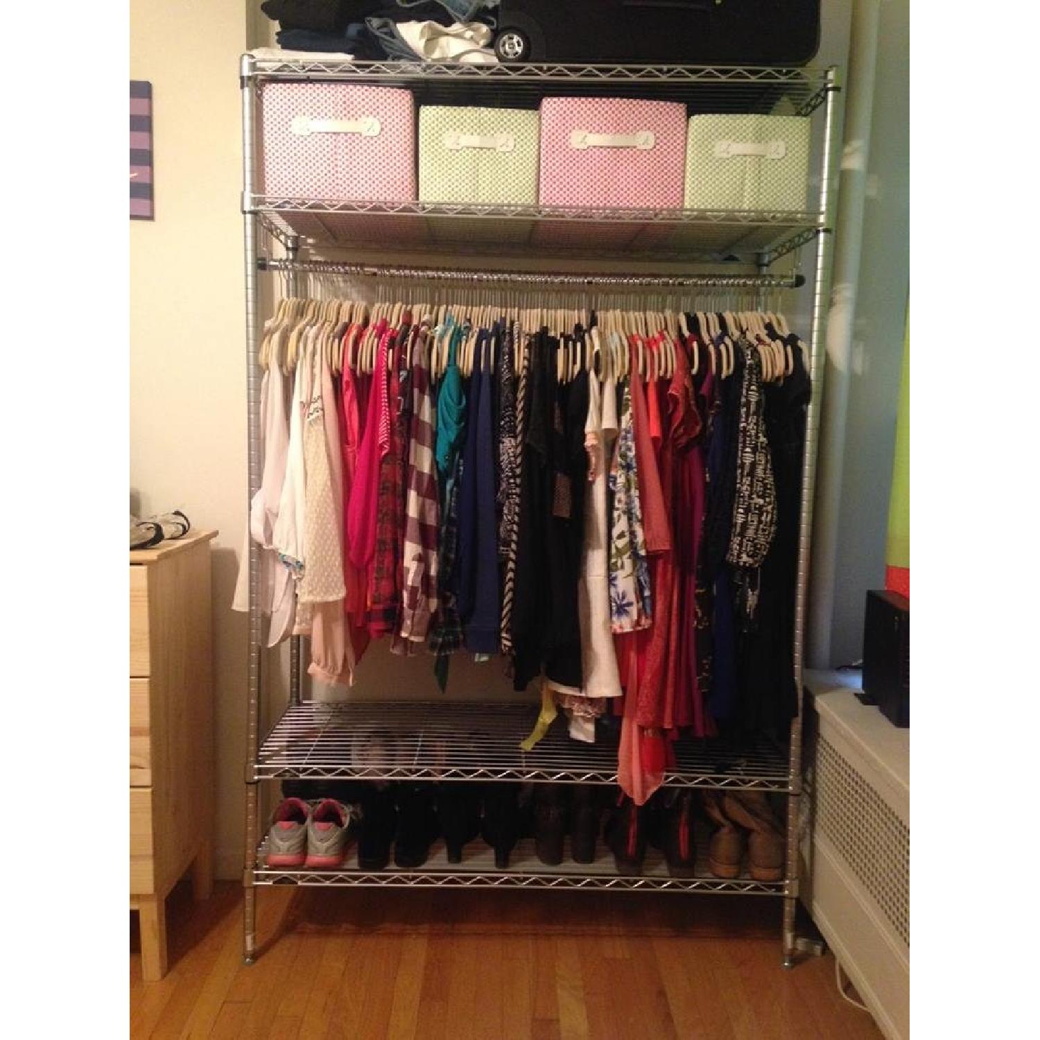 Container Store MetroCommercial Hanging Rack and Shelving Unit - image-1