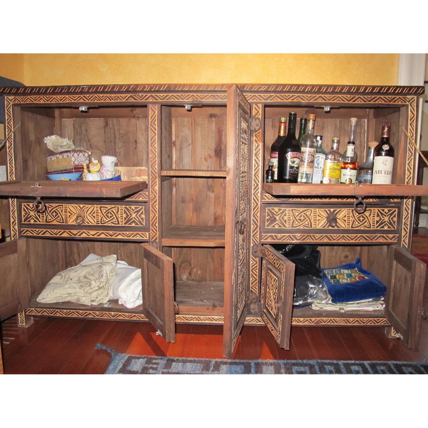 Carved Moroccan Sideboard Cabinet - image-2