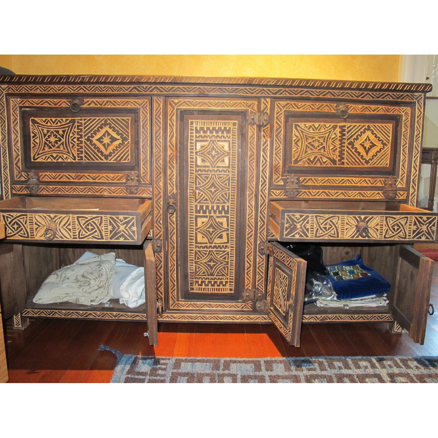 Carved Moroccan Sideboard Cabinet - image-3