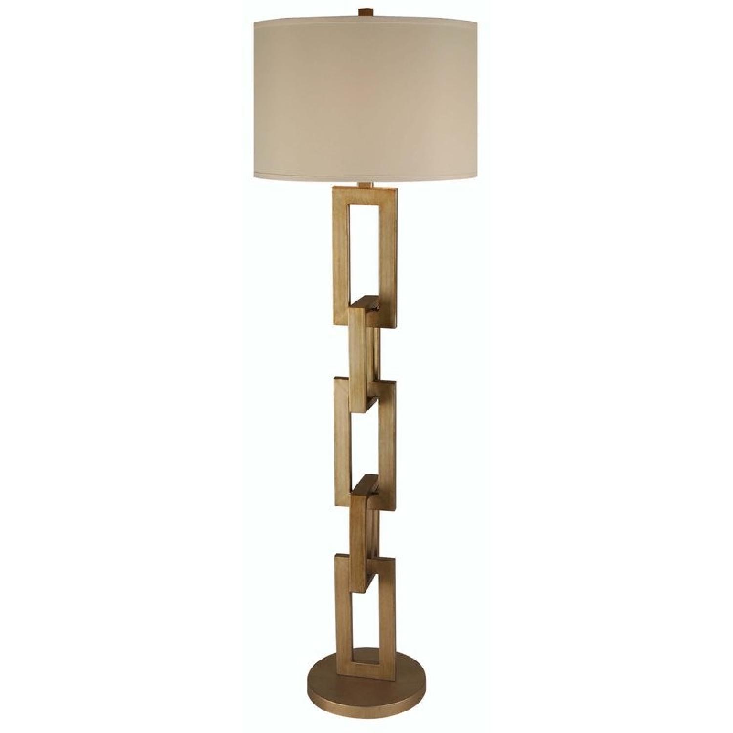 Trend Lighting Linque Collection Antique Gold Floor Lamp + Table Lamp - image-1