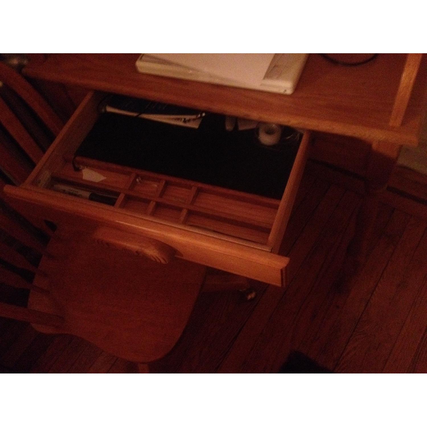 American Lifestyles Roll Top Desk & Rolling Swivel Chair - image-2