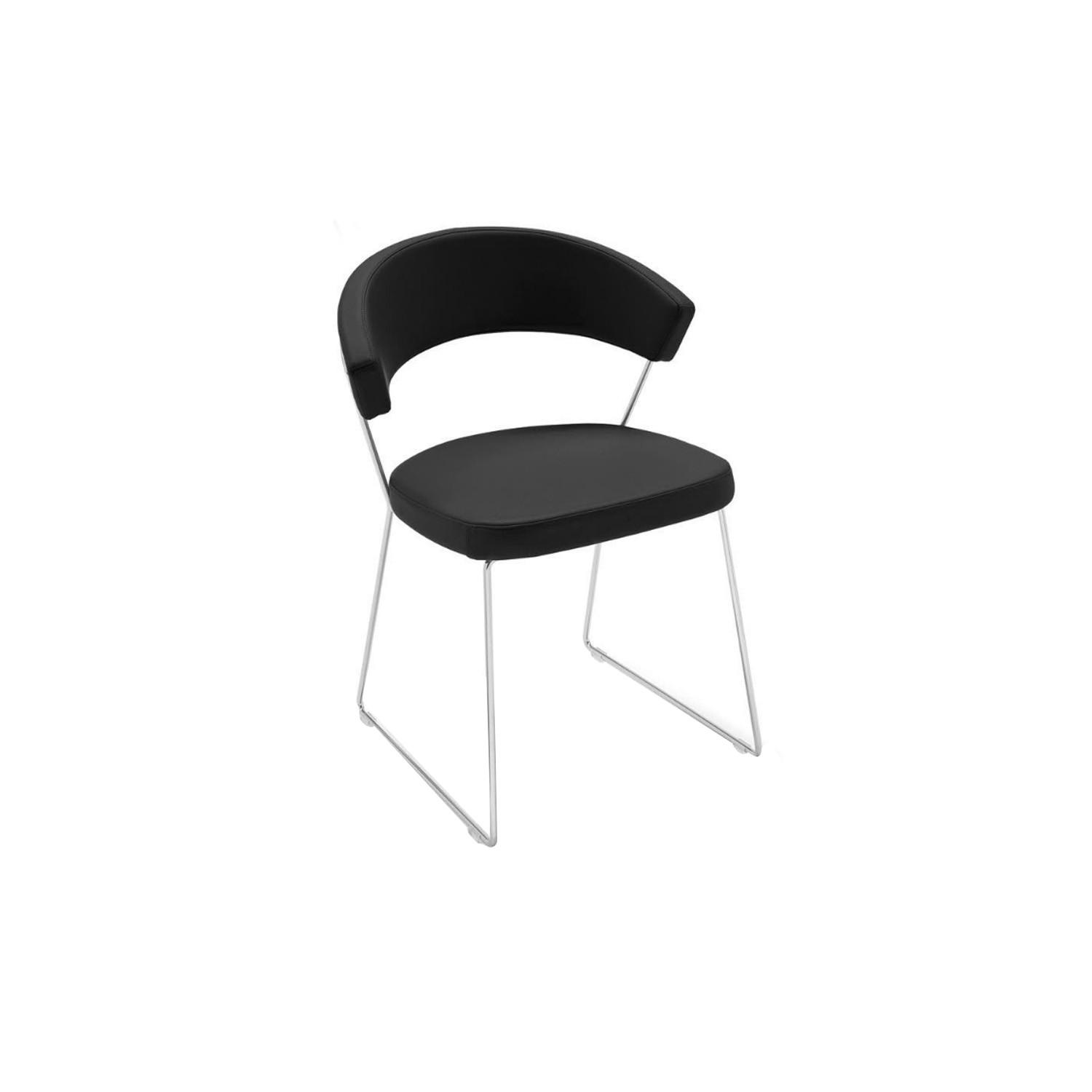 Calligaris Furniture New York Icon Custom Leather Imported Italian Dining Chairs - image-0
