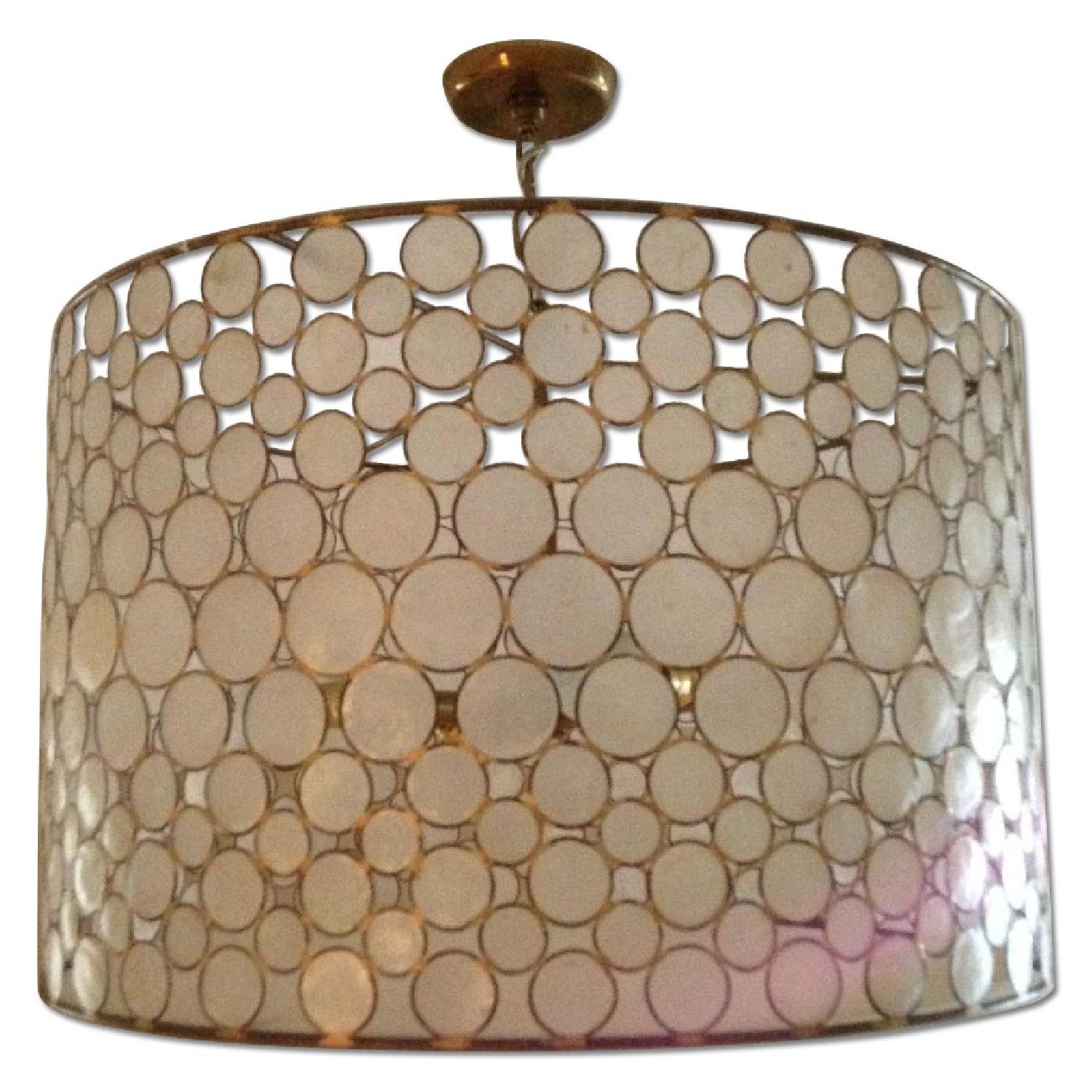 Oly Studio Serena Drum Chandelier Brass - image-0