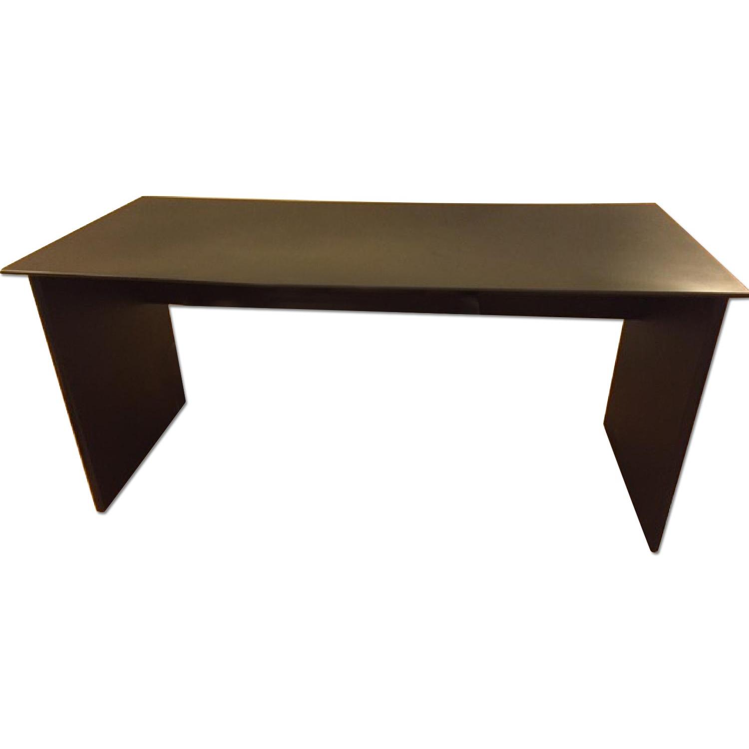 Modern Black Wood Office Desk - image-0