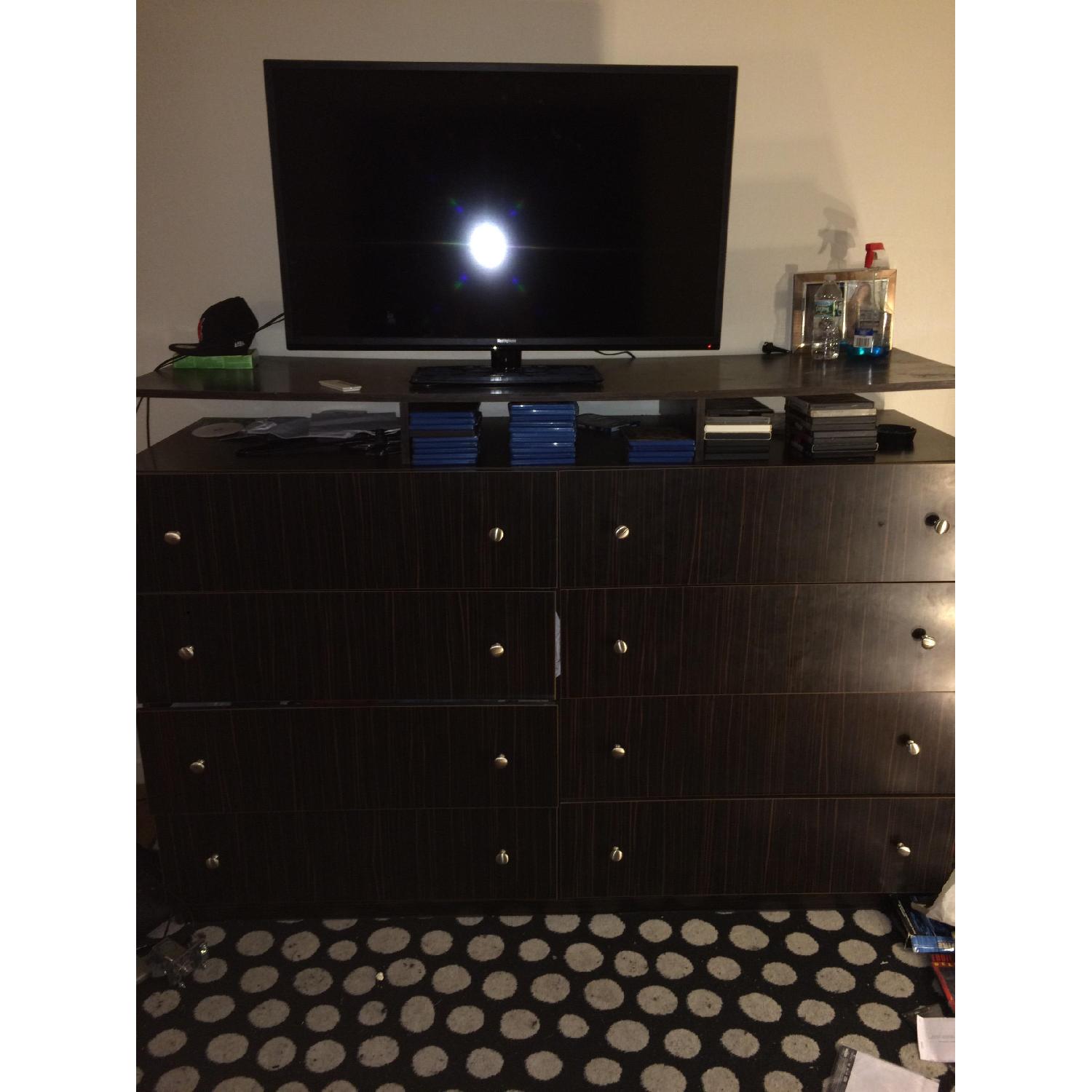 Wood Finish 8 Door Dresser - image-1