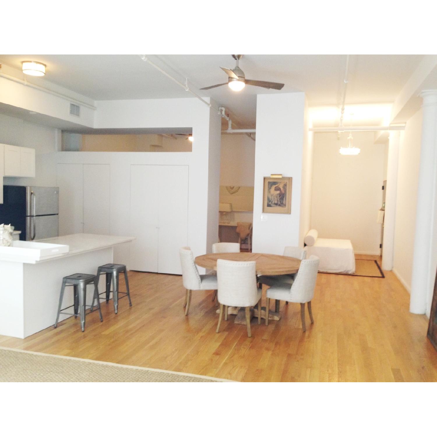 Restoration Hardware Salvaged Wood Trestle Round Table - image-4