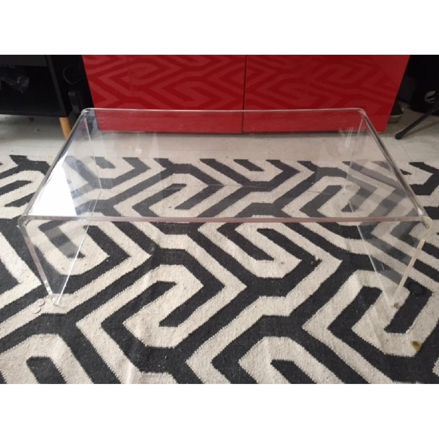 CB2 Peekaboo Clear/Acrylic Coffee Table AptDeco