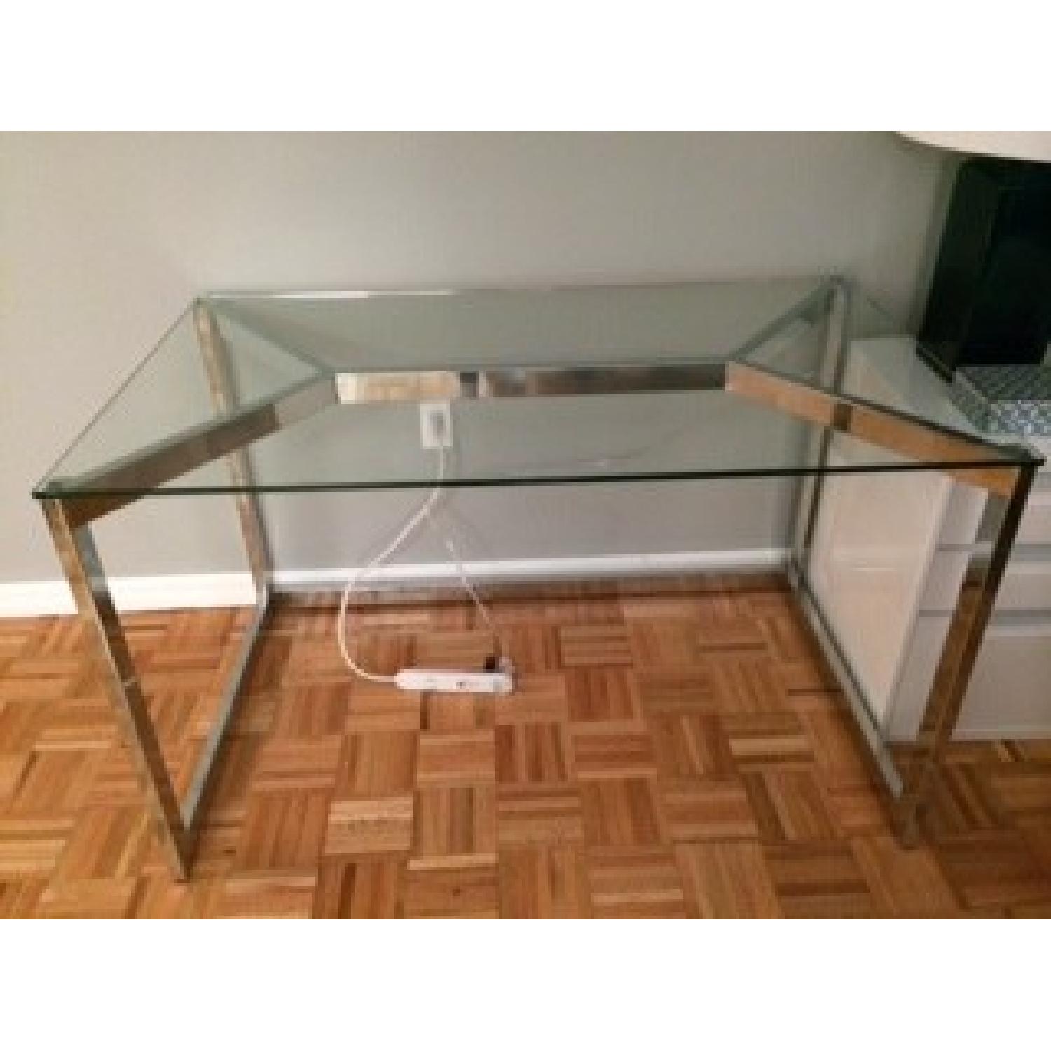 CB2 Glass Desk - image-1