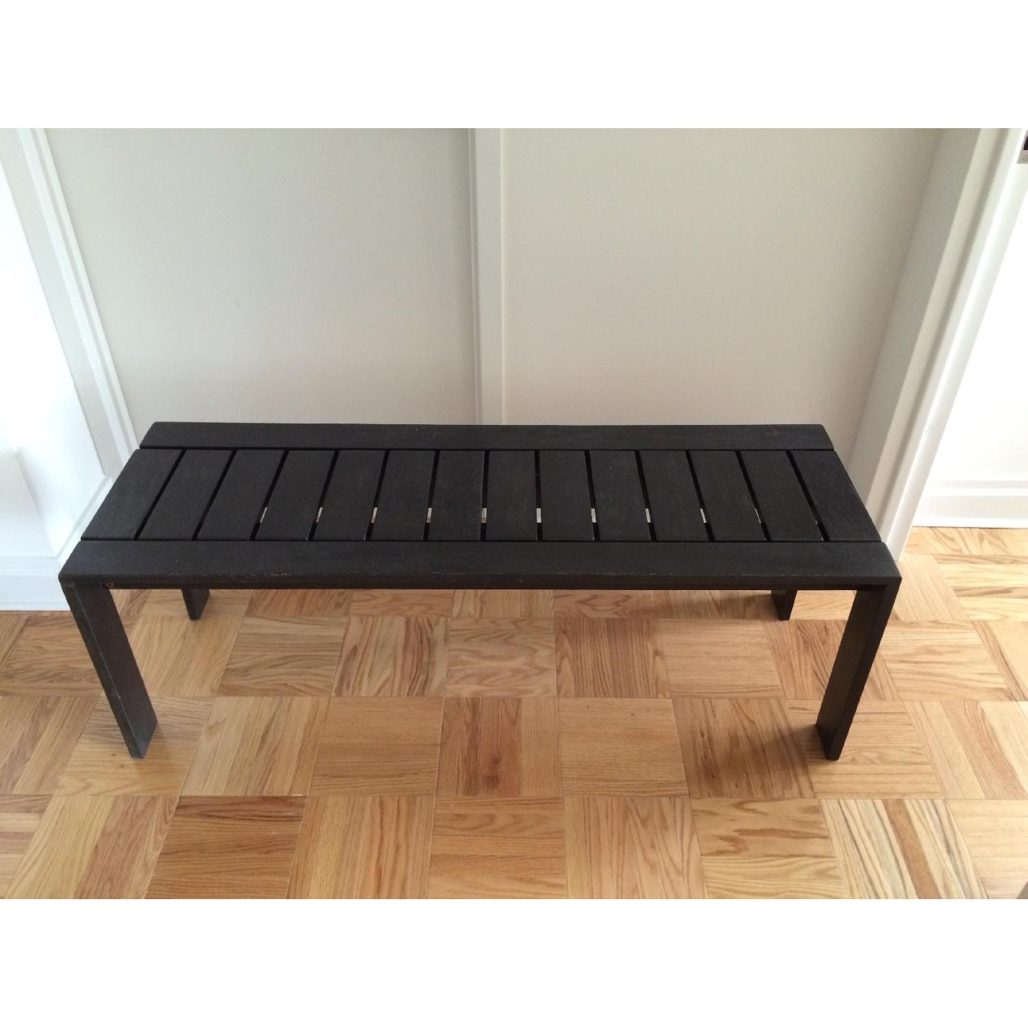 West Elm Wood Slat Long Bench - image-1