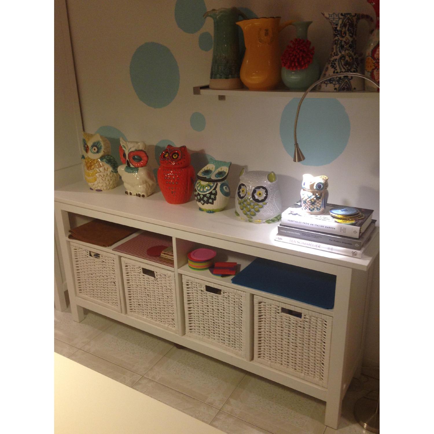 ikea Solid Wood Side table w'/ Storage AptDeco