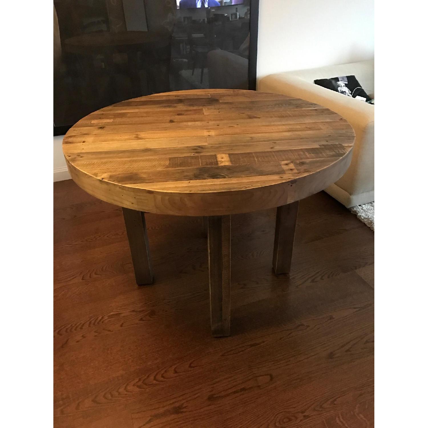 West Elm Reclaimed Wood Round Dining Table AptDeco