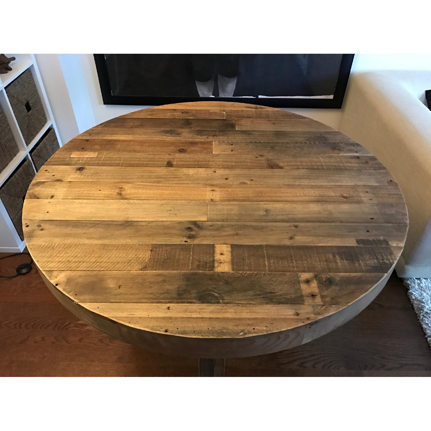West Elm Reclaimed Wood Round Dining Table AptDeco
