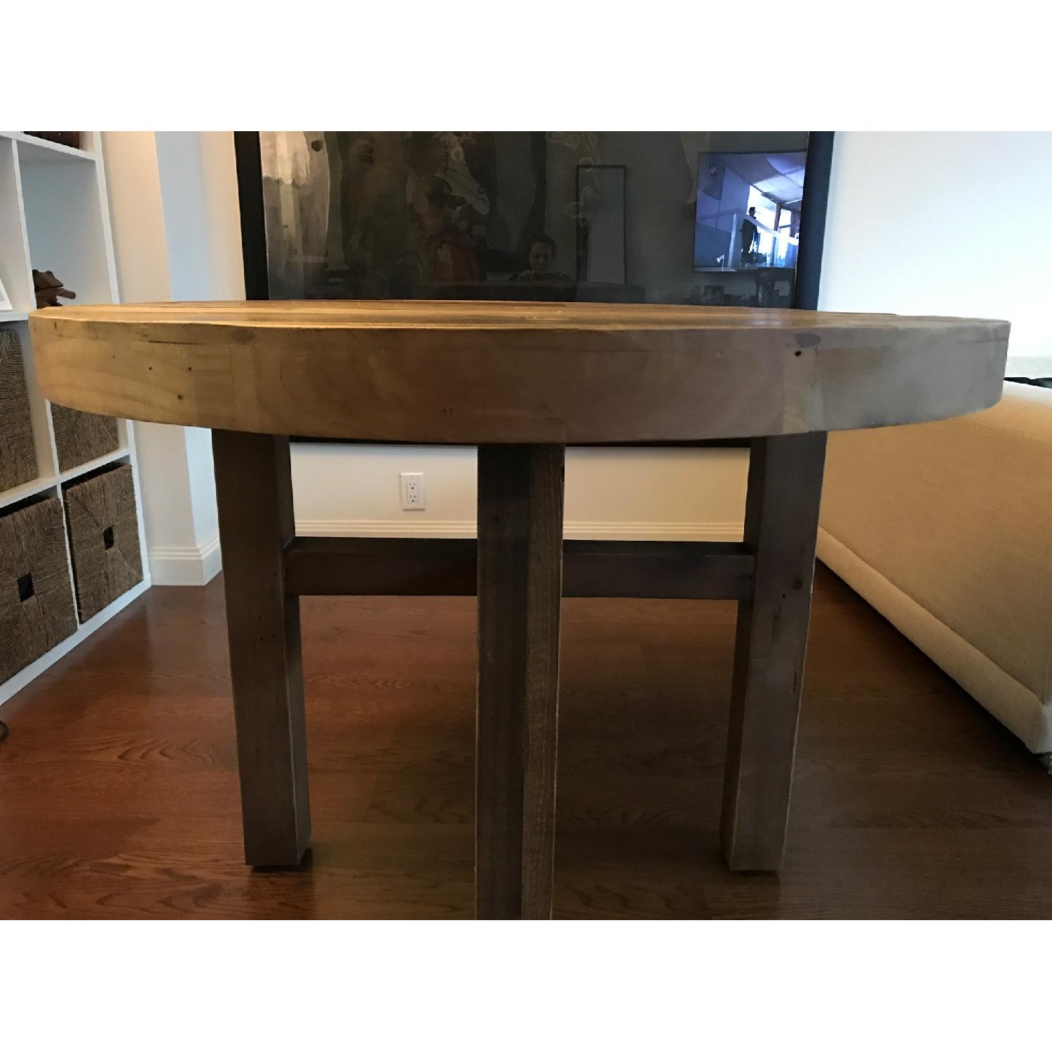 West Elm Reclaimed Wood Round Dining Table AptDeco