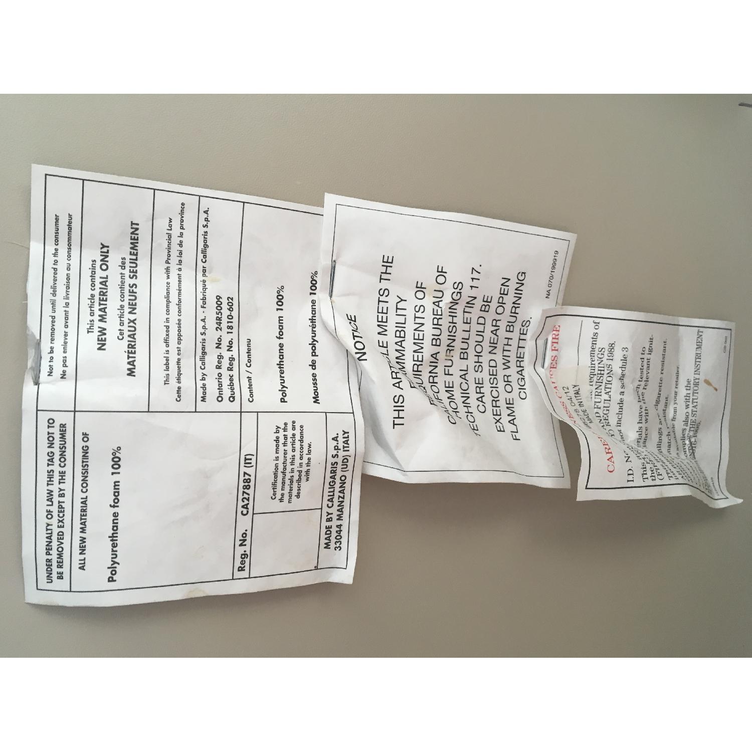 Calligaris Cream Leather Dining Chair - image-2