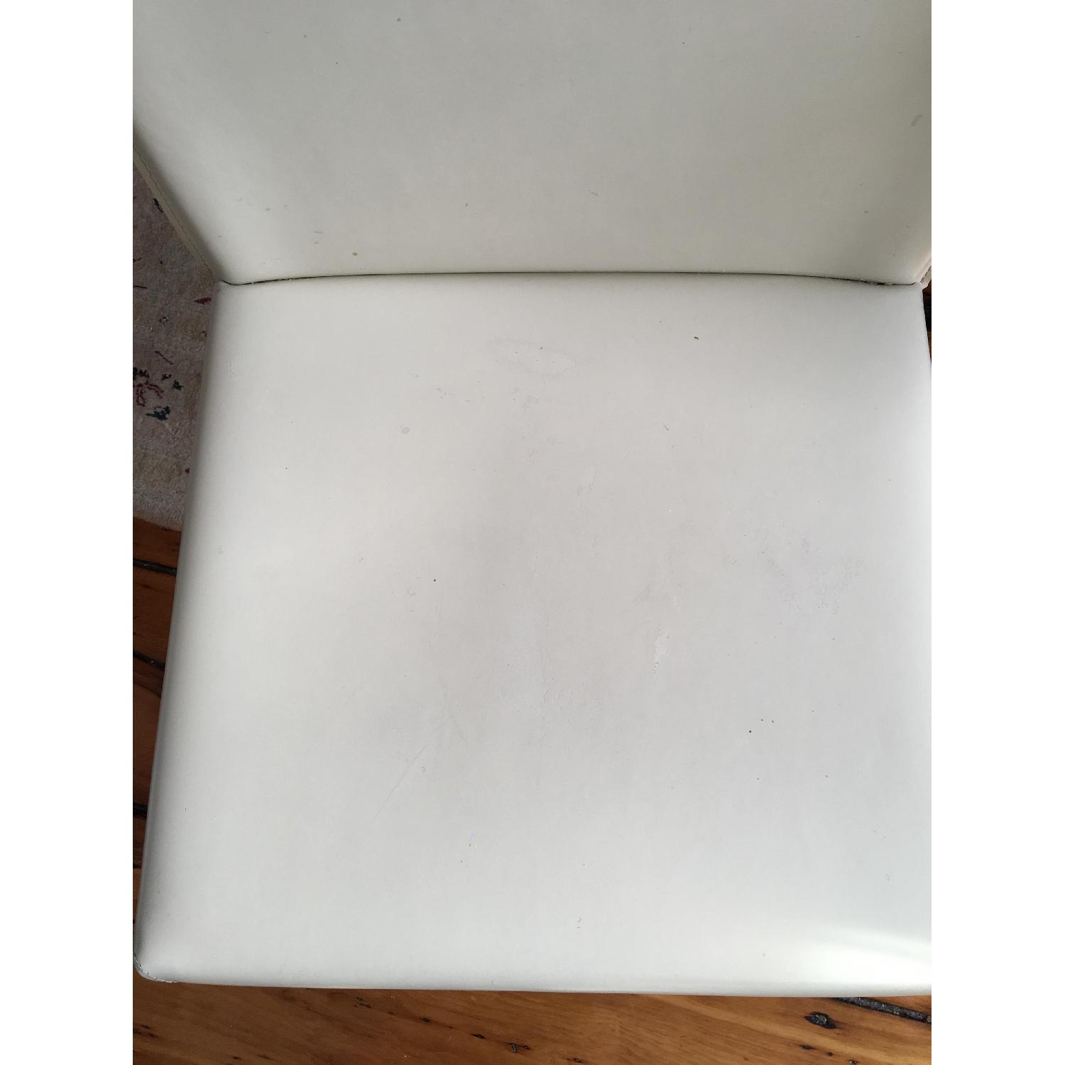 Calligaris Cream Leather Dining Chair - image-3