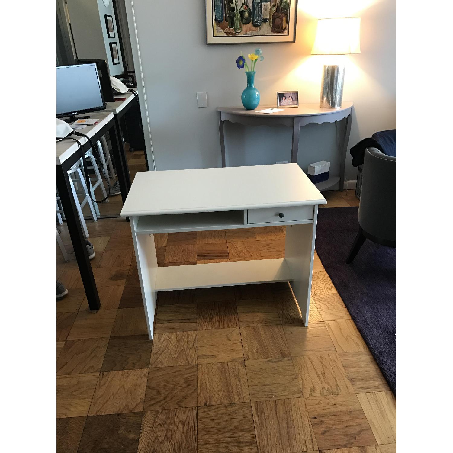 Ikea Small White Desk - image-5