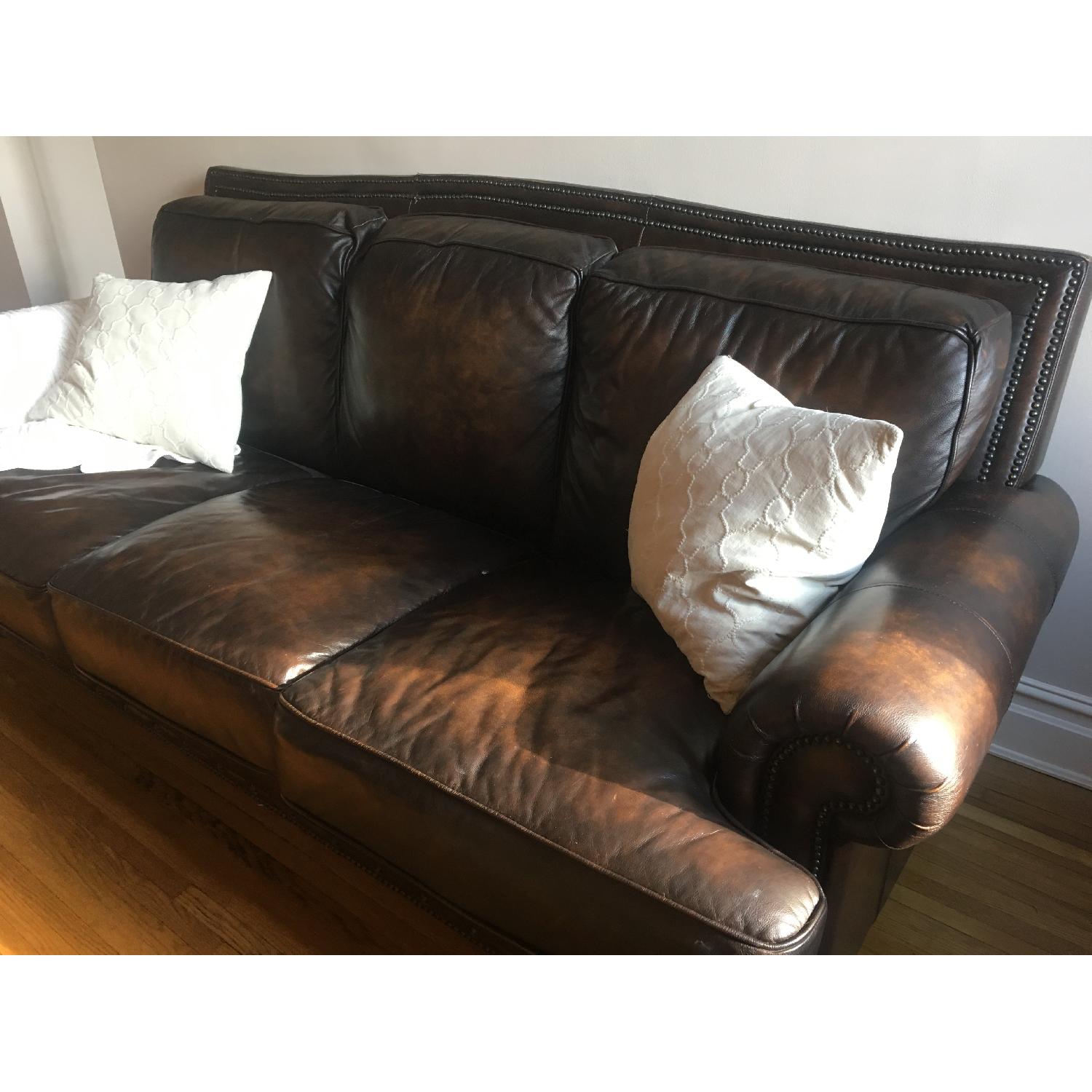 Abbyson Living Furniture Leather Couch - image-2