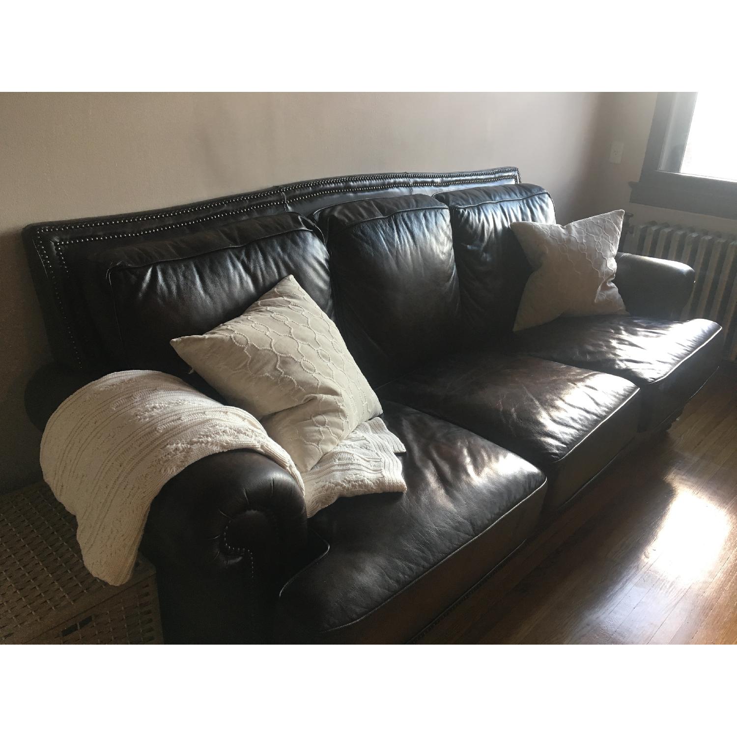 Abbyson Living Furniture Leather Couch - image-3