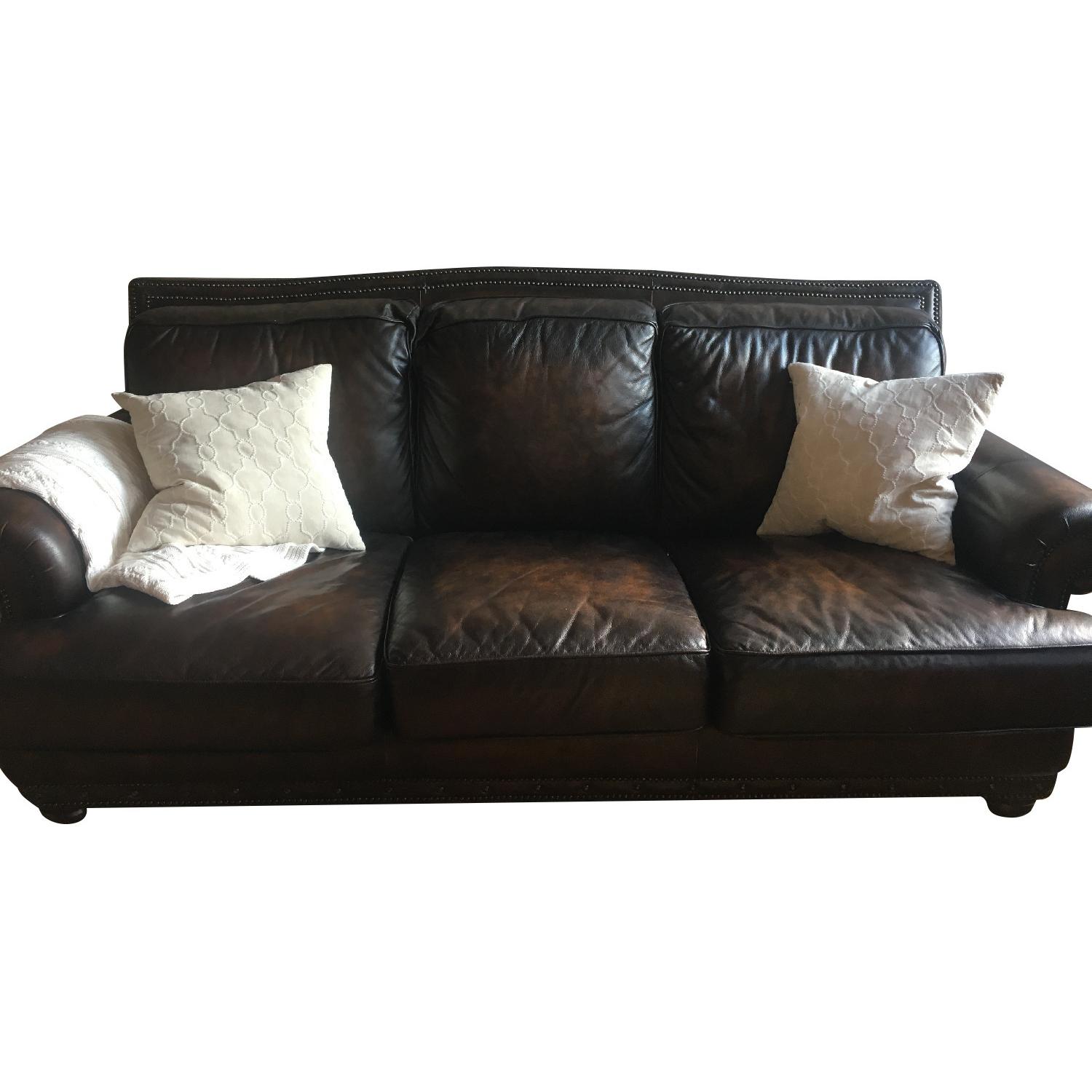 Abbyson Living Furniture Leather Couch - image-0
