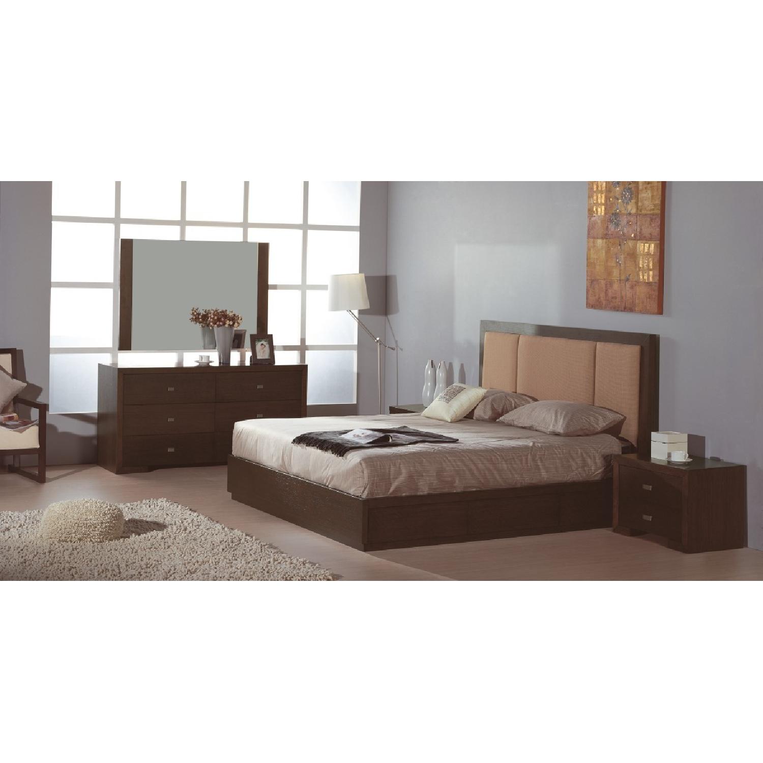 Full Size Modern Platform Bed In Wenge Finish W 6 Storage Drawers