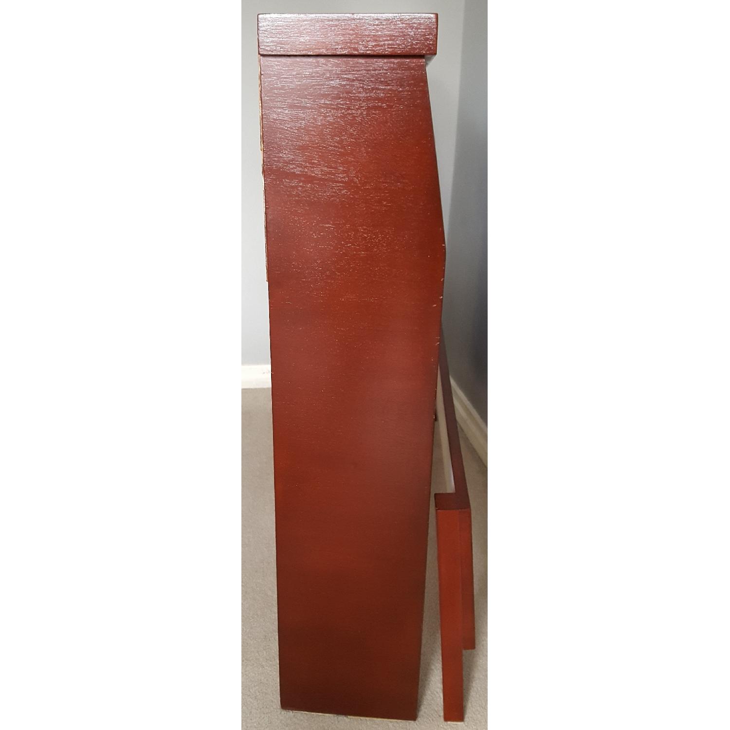 Solid Wood Twin Size Bed Frame & Bookcase Headboard w/ Sliding Door - image-10