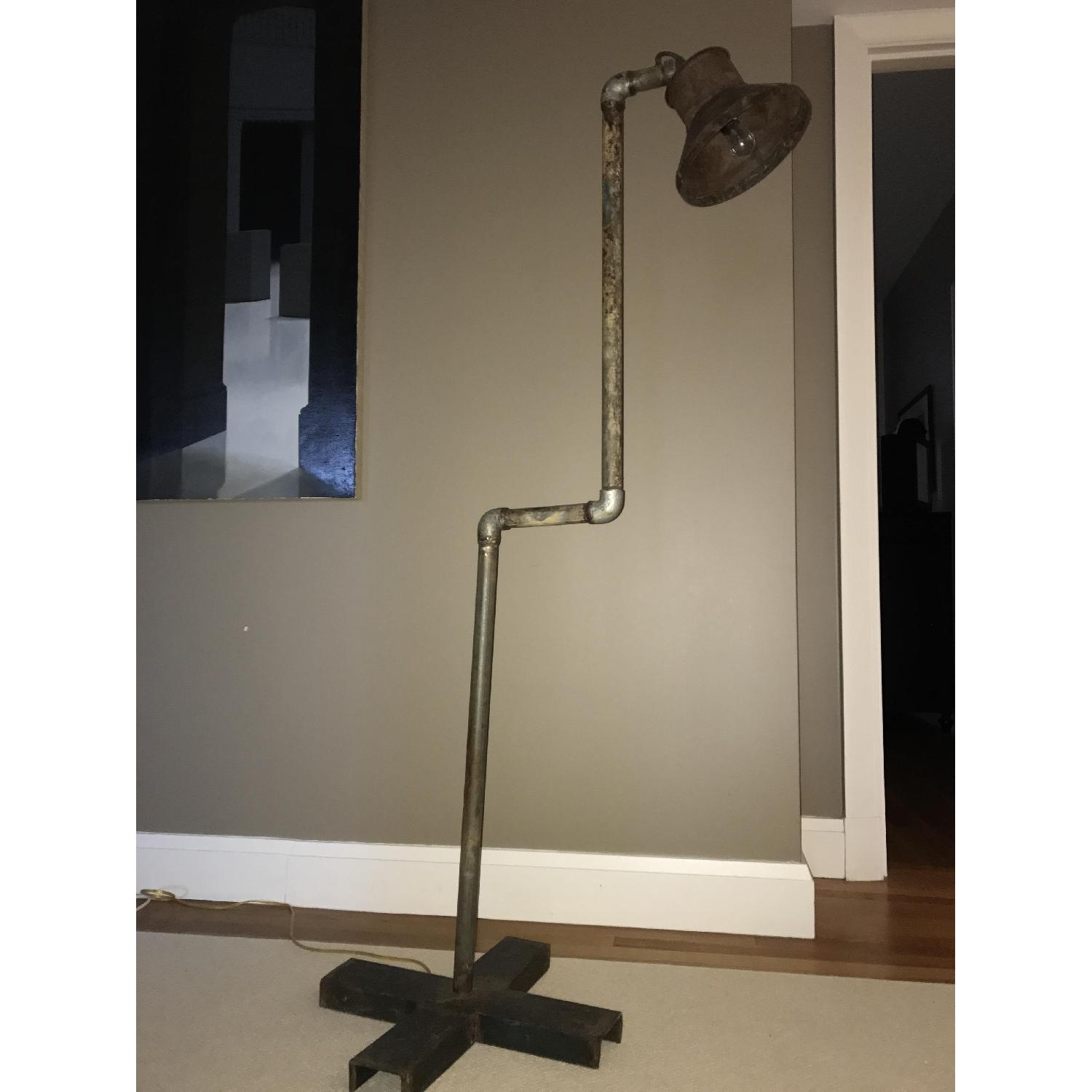 Industrial Metal Pipe Floor Lamp - image-1