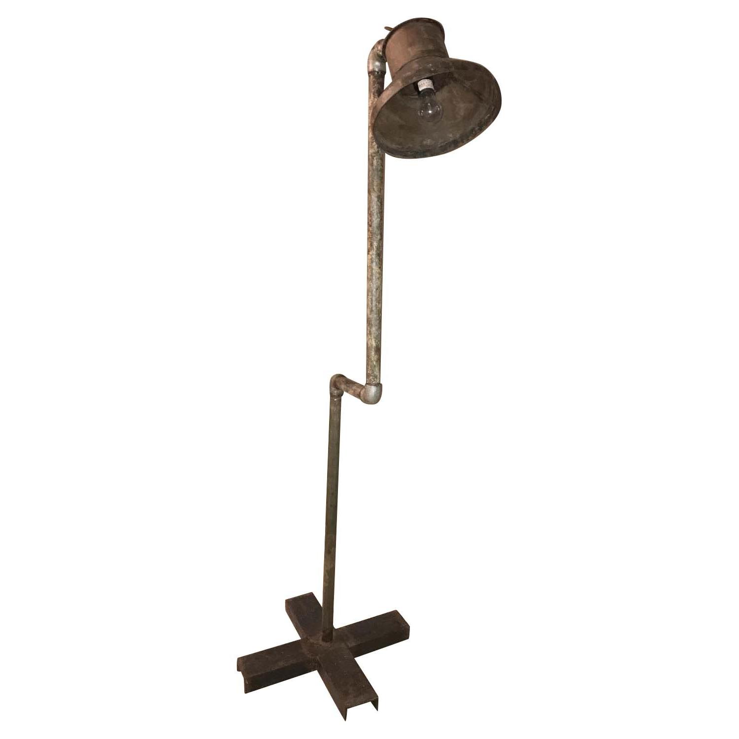 Industrial Metal Pipe Floor Lamp - image-0