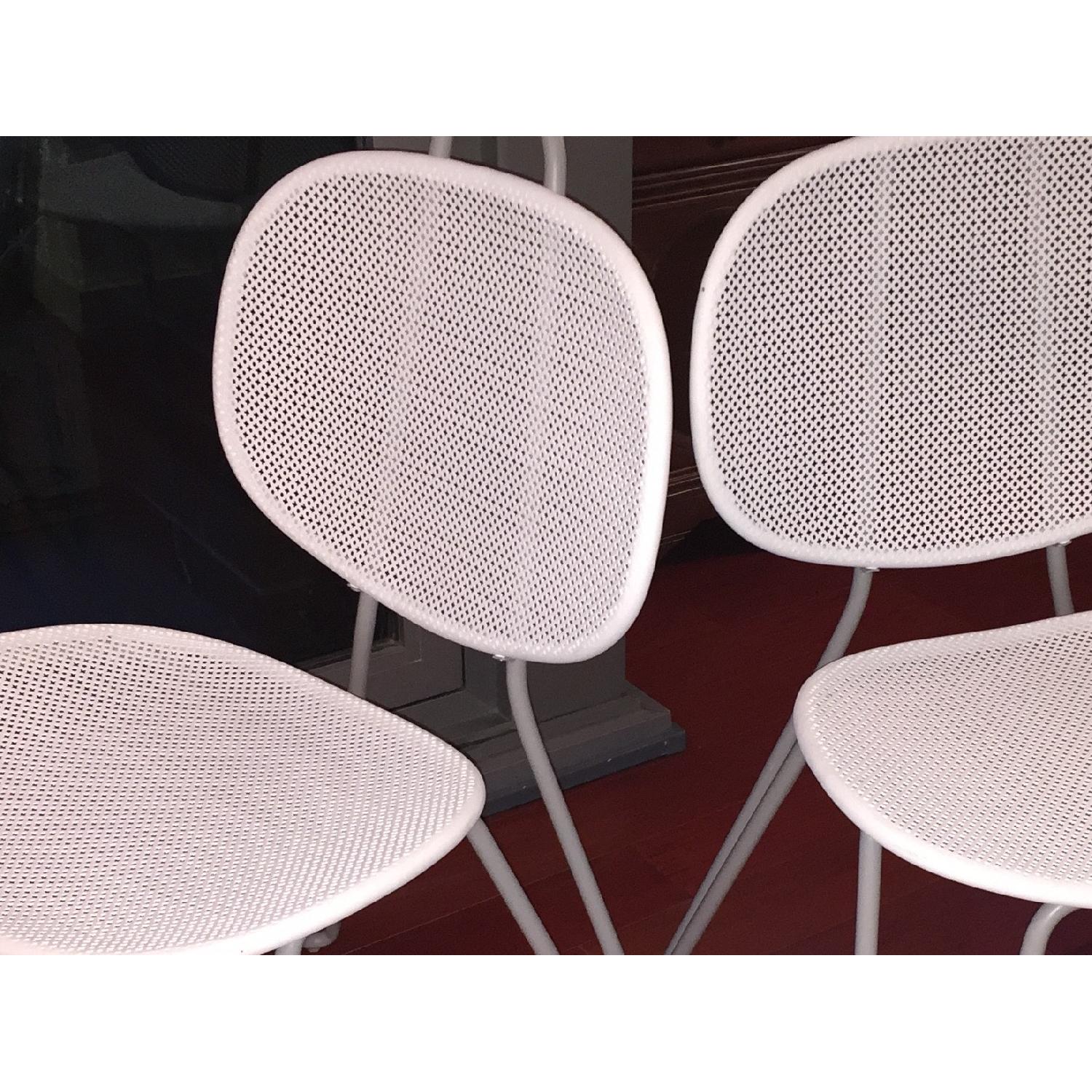 Crate & Barrel Paoloa Navone White Metal Chairs - image-6
