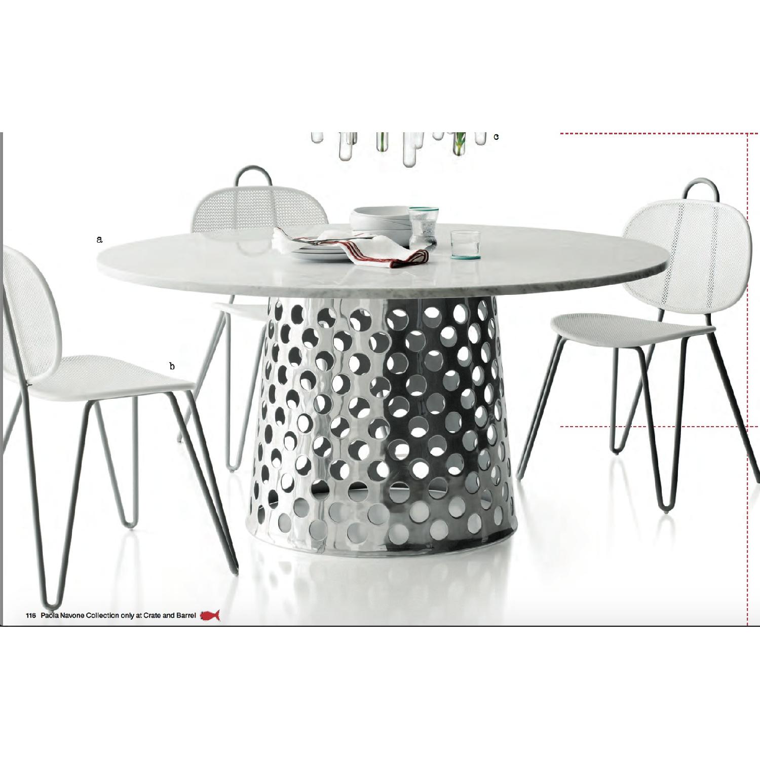 Crate & Barrel Paoloa Navone White Metal Chairs - image-8