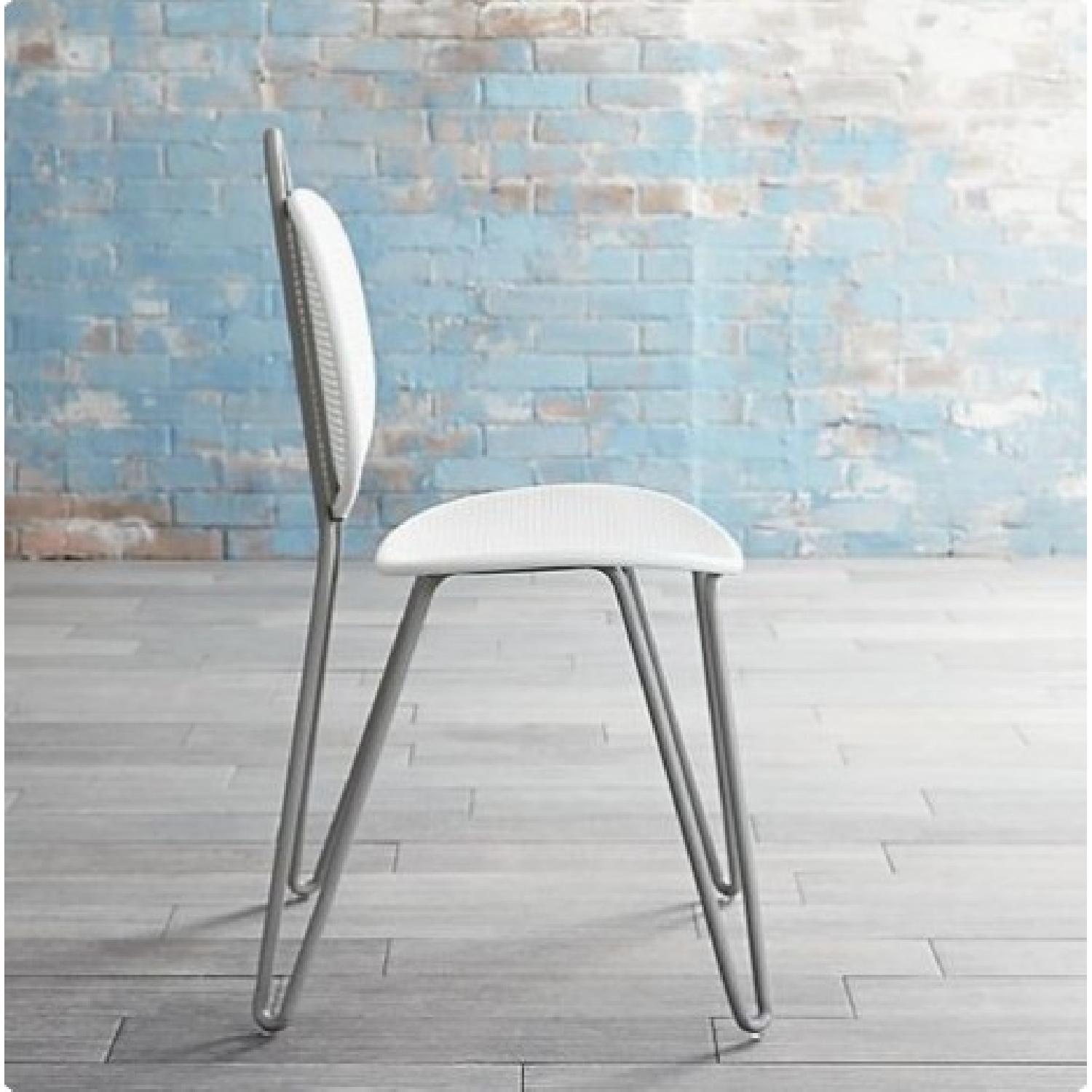 Crate & Barrel Paoloa Navone White Metal Chairs - image-9