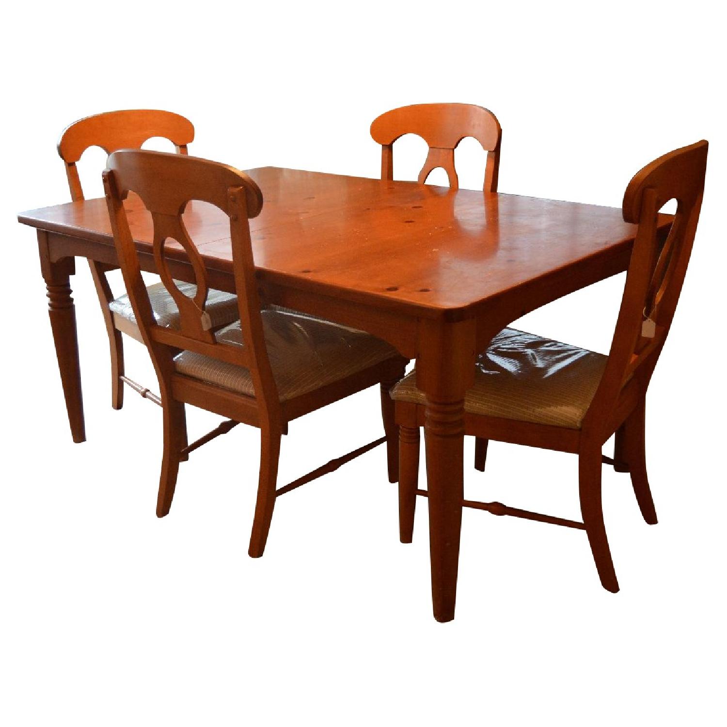 9 Piece Wood Expandable Dining Set - AptDeco