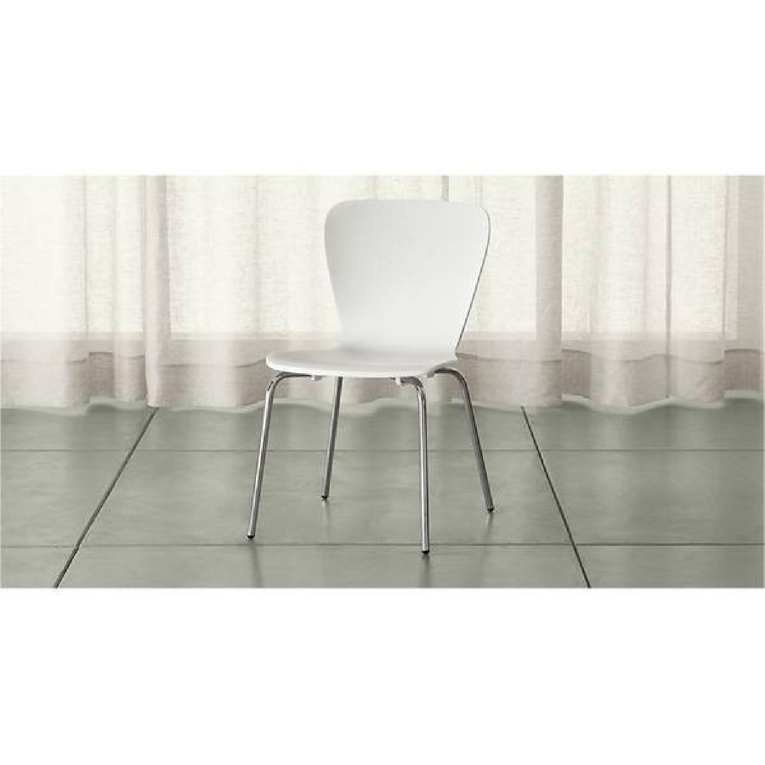 Crate & Barrel Felix White Dining Chair - image-1