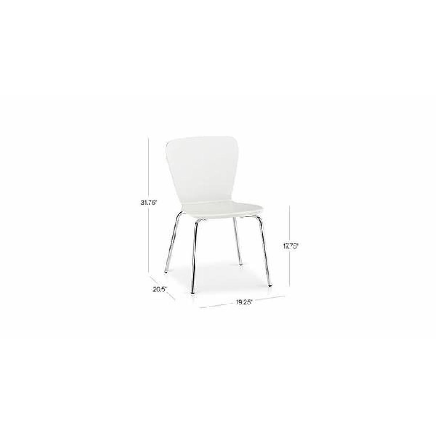 Crate & Barrel Felix White Dining Chair - image-3