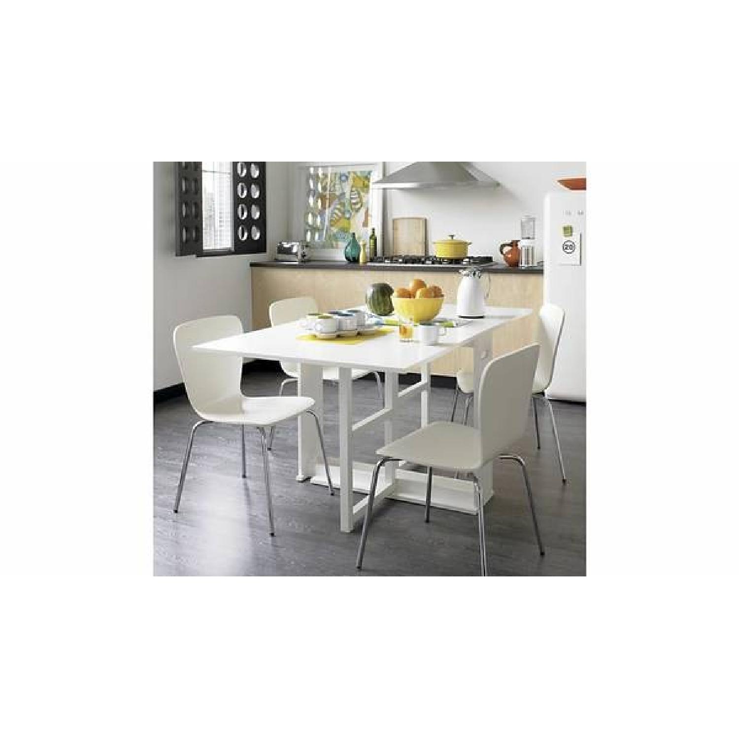 Crate & Barrel Felix White Dining Chair - image-4