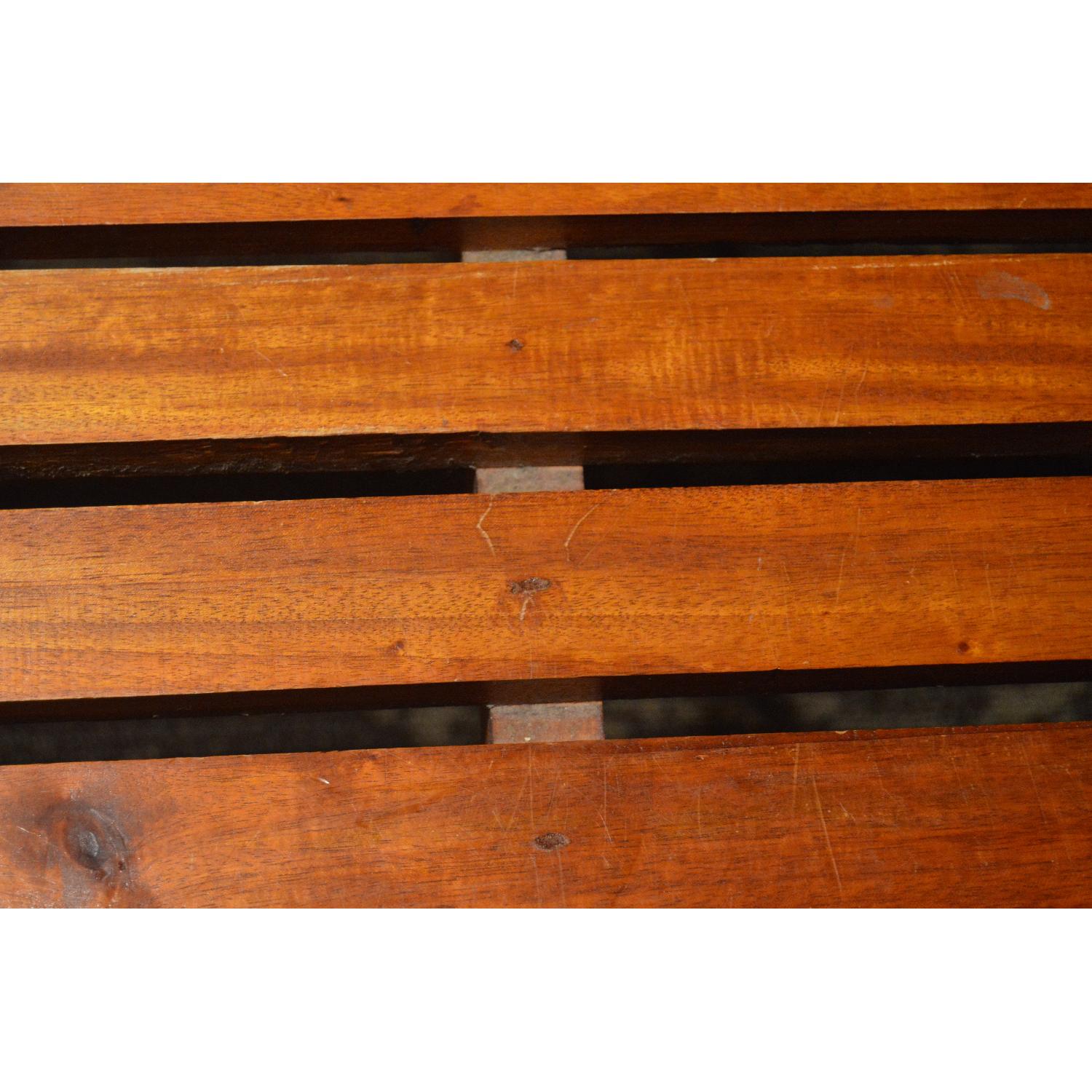 Wood Bench w/ Carved Foliate Details - image-2