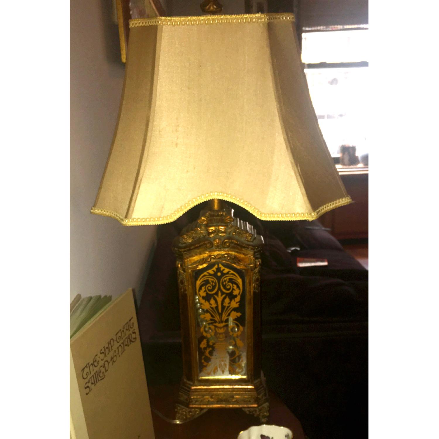 Horchow Hand Painted Mirrored Lamps - image-4