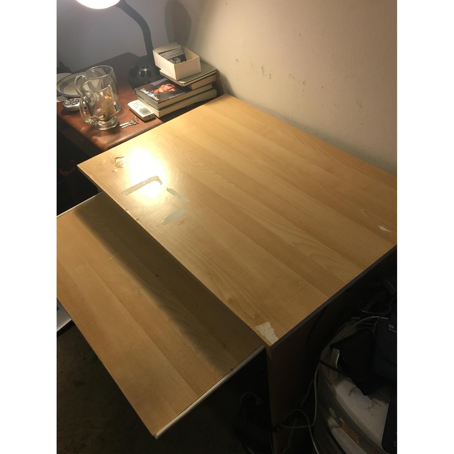 Ikea Office Desk w/ Roll-Out Keyboard/Mouse Tray - image-1