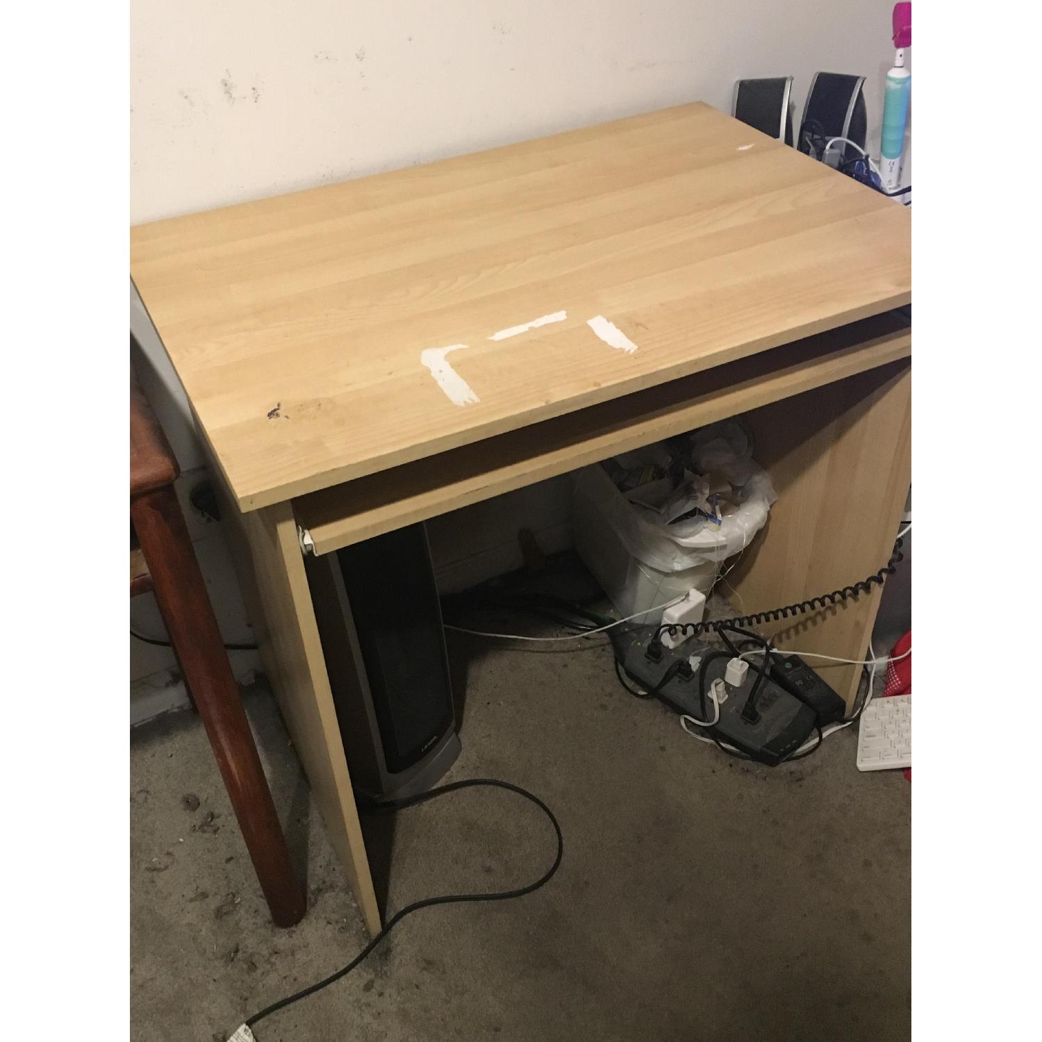 Ikea Office Desk w/ Roll-Out Keyboard/Mouse Tray - image-2