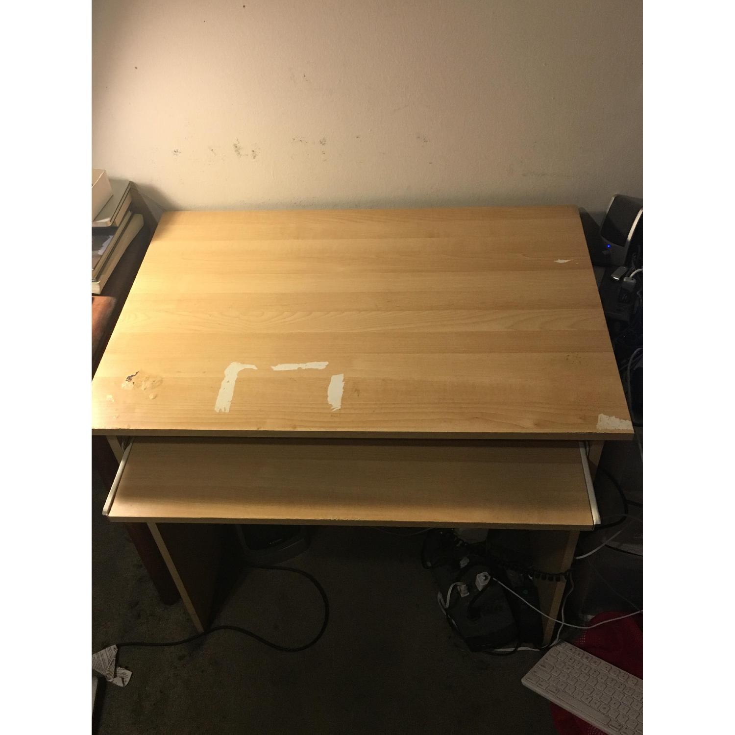 Ikea Office Desk w/ Roll-Out Keyboard/Mouse Tray - image-3