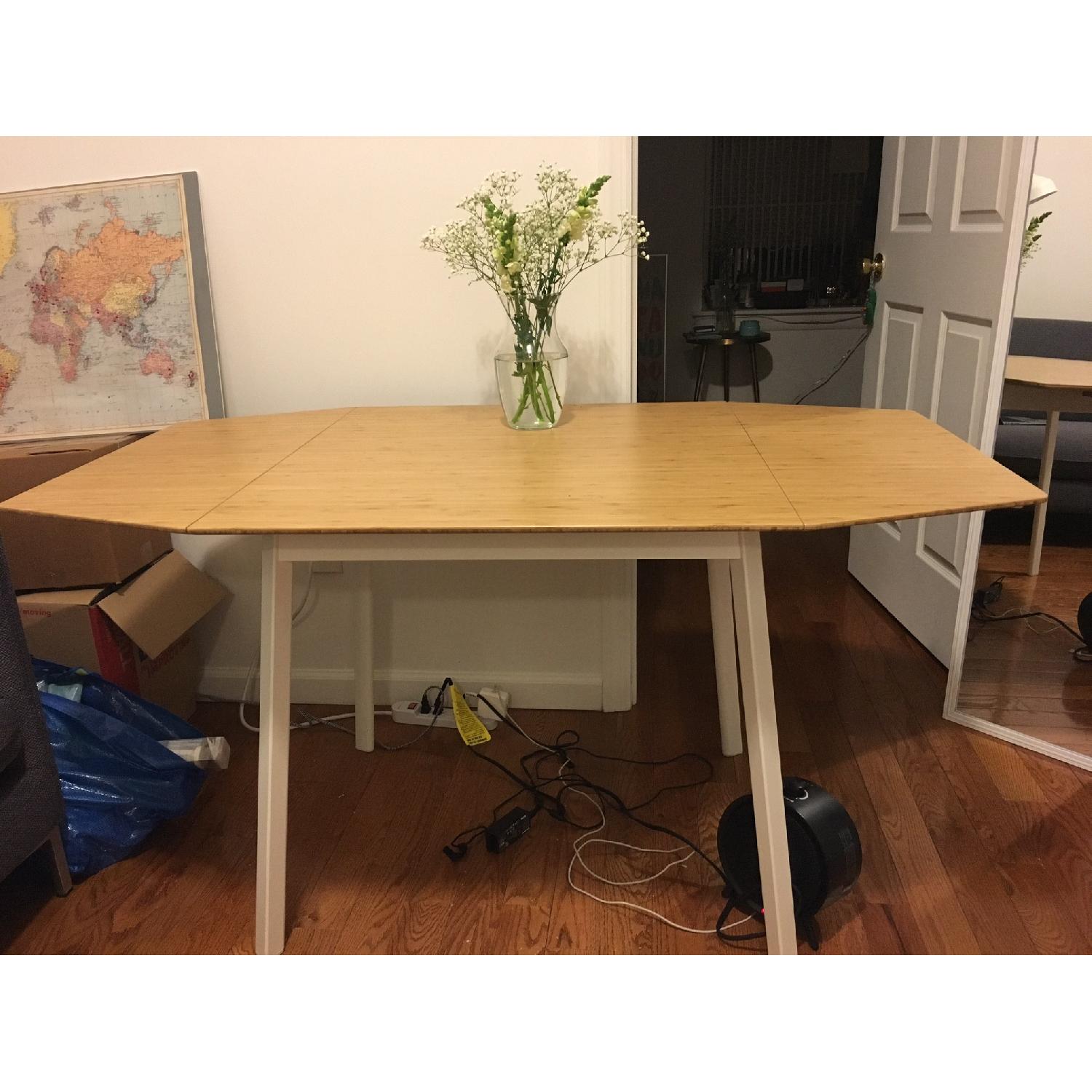 Ikea Drop-Leaf Bamboo Table - image-1