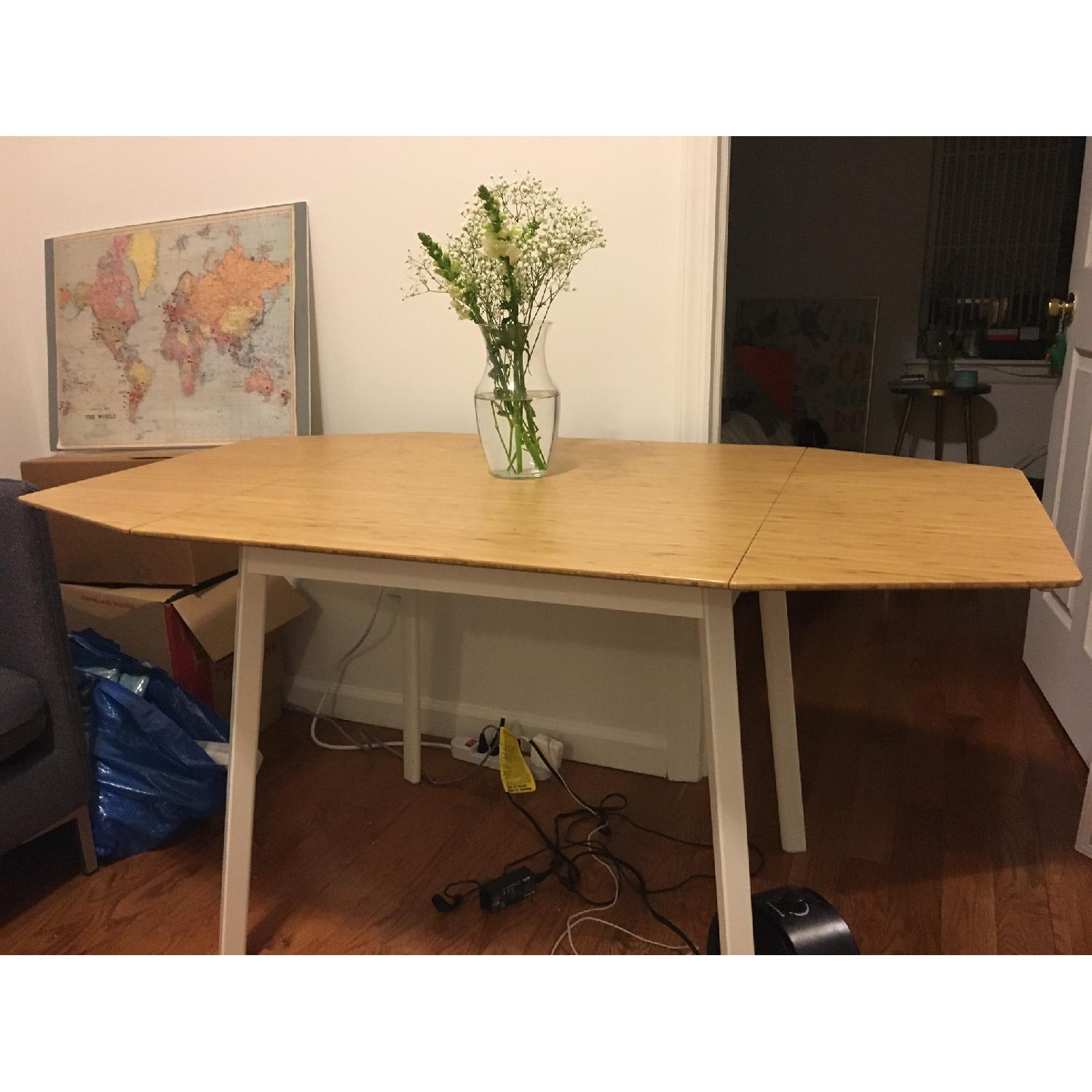 Ikea Drop-Leaf Bamboo Table - image-2